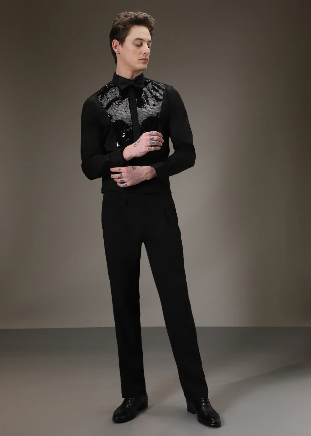 Sequence Debonair Designer Black Shirt - Image 8