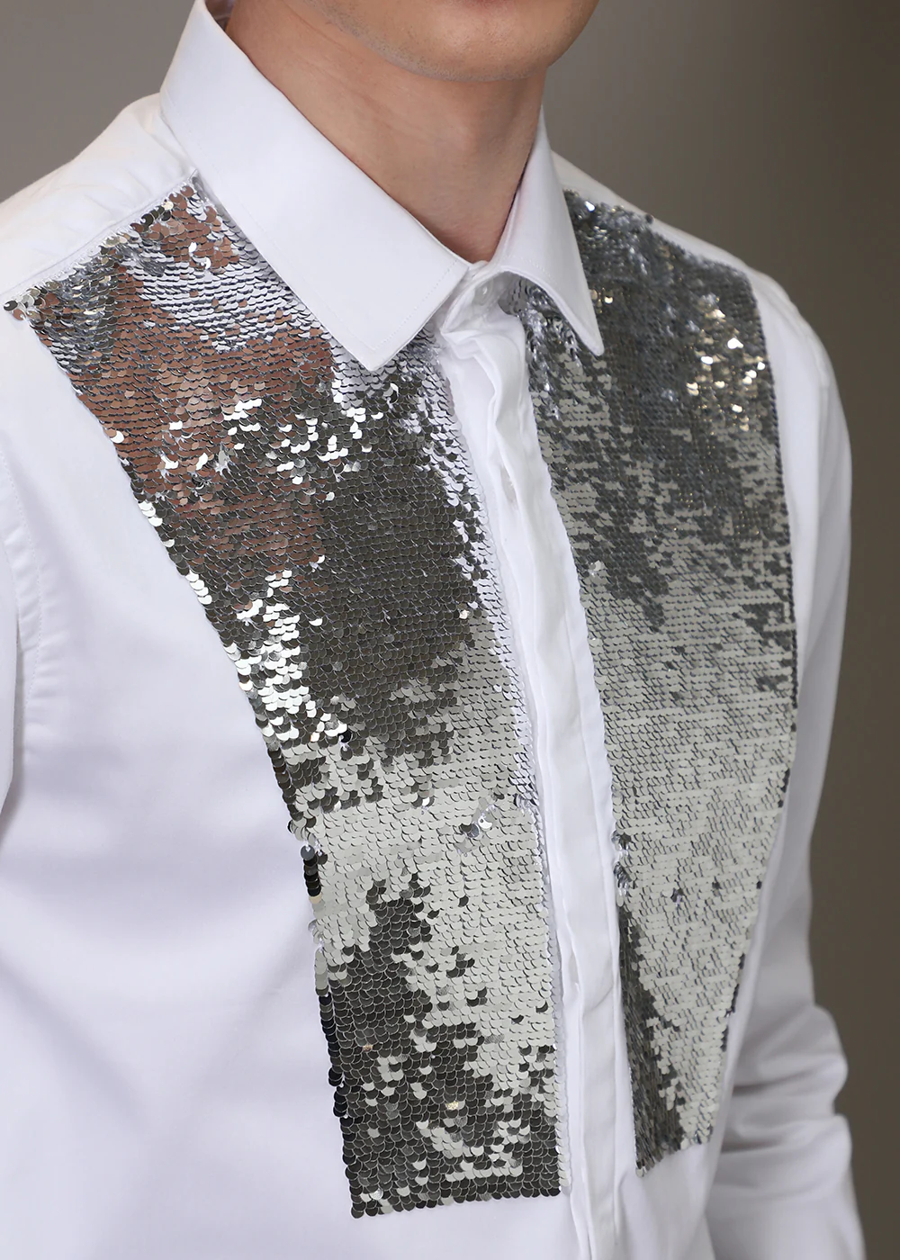 Sequence debonair designer white shirt - Image 3