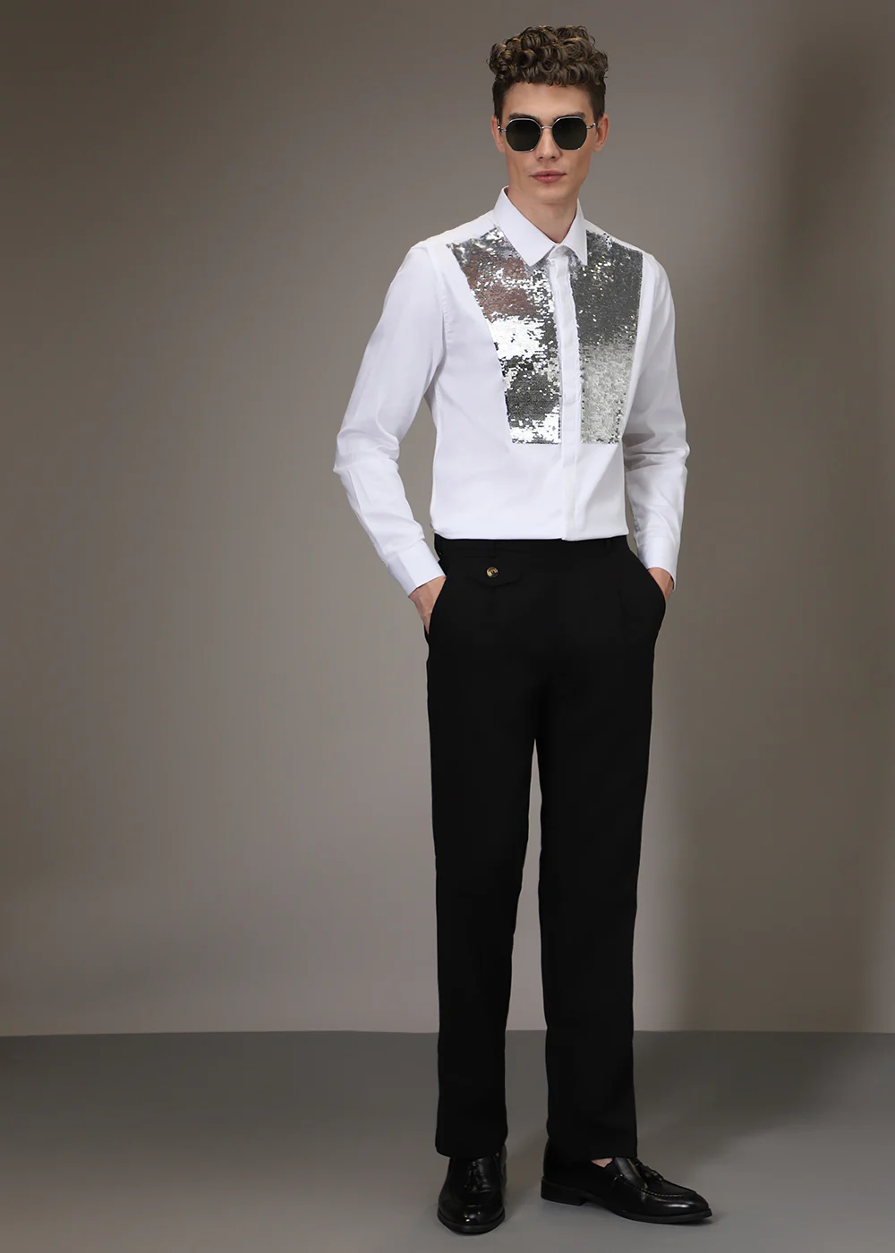 Sequence debonair designer white shirt - Image 6