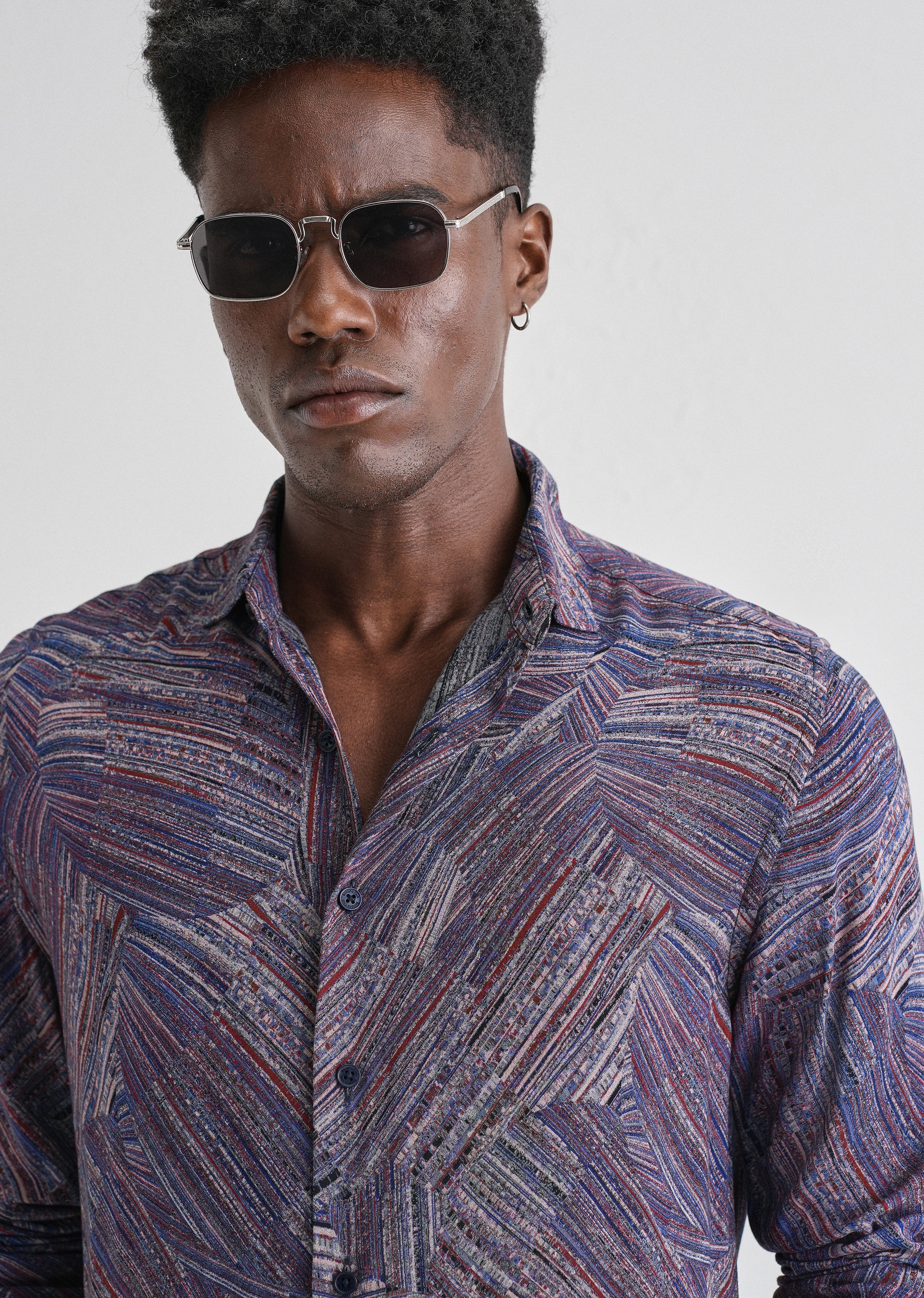 Serene Strokes Violet Feather Shirt - Image 5