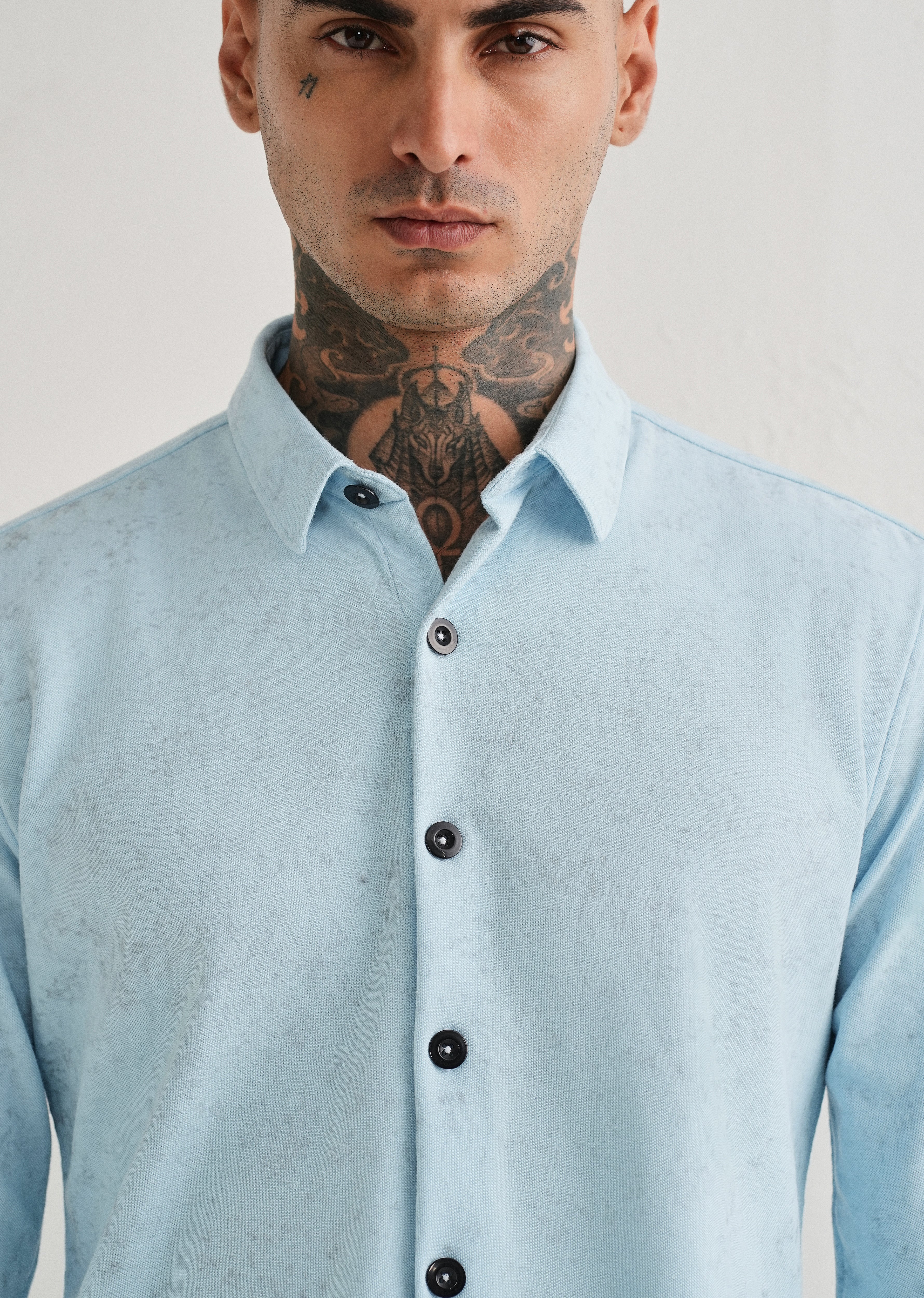 Sky Blue Knitted Shirt - Image 5