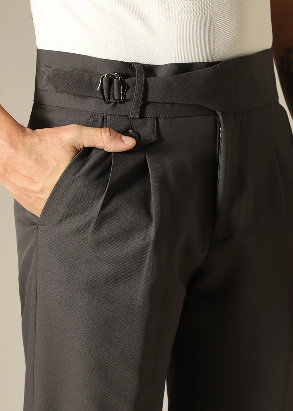 Slate Grey Gurkha Pant - Image 2