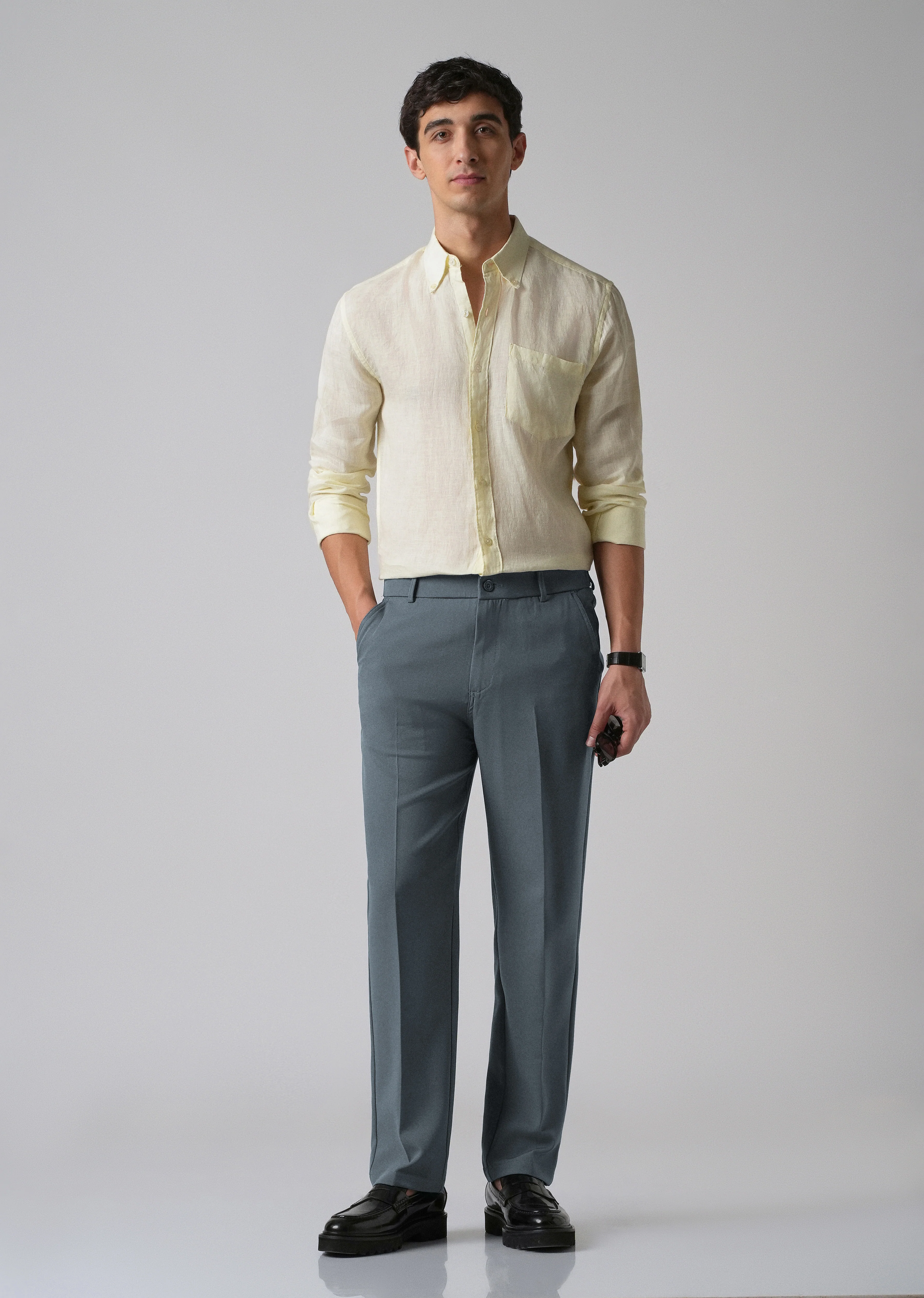 Slate Grey Relaxed Fit Trousers - Image 6