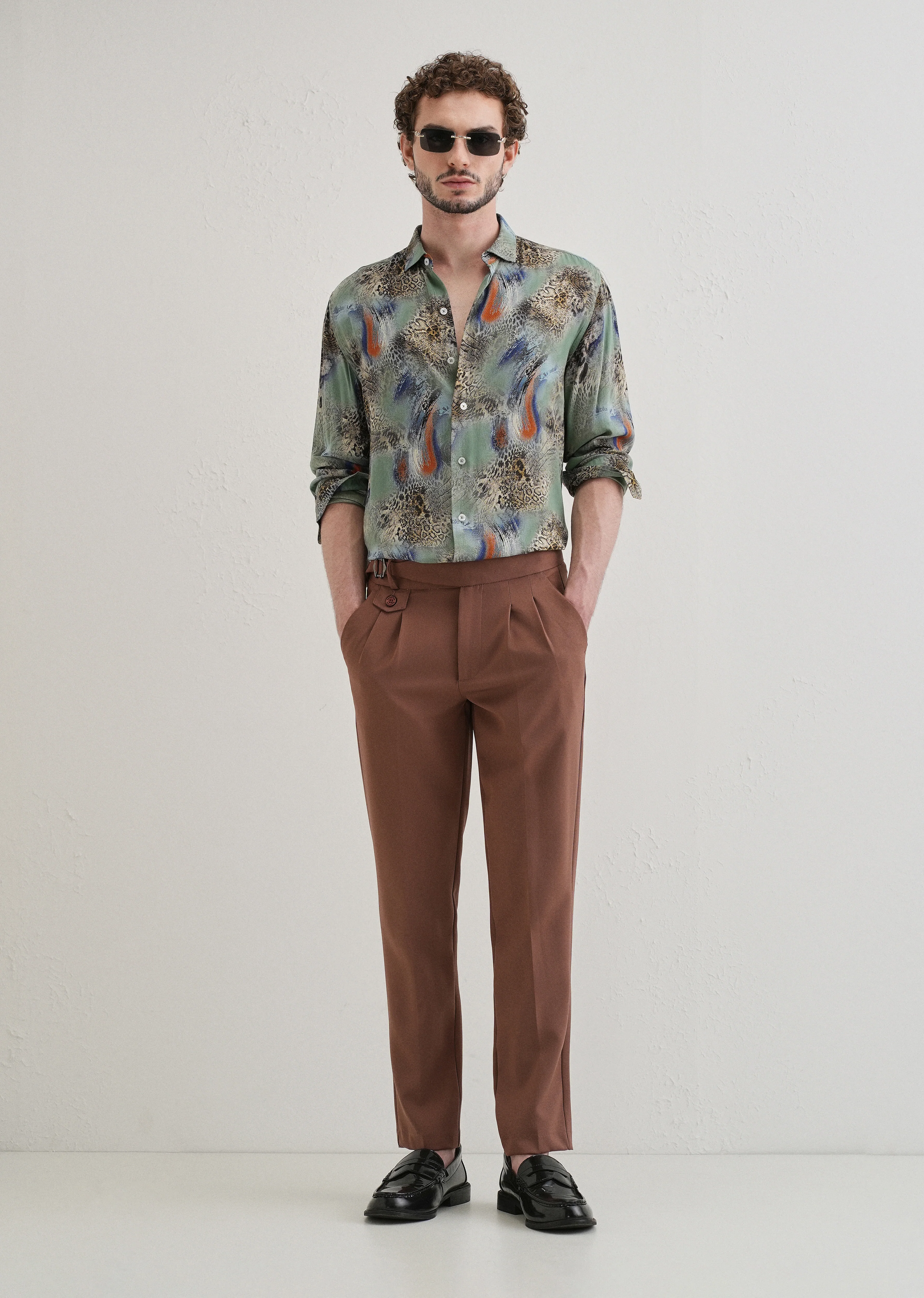 SnakeSkin Green Feather shirt - Image 6