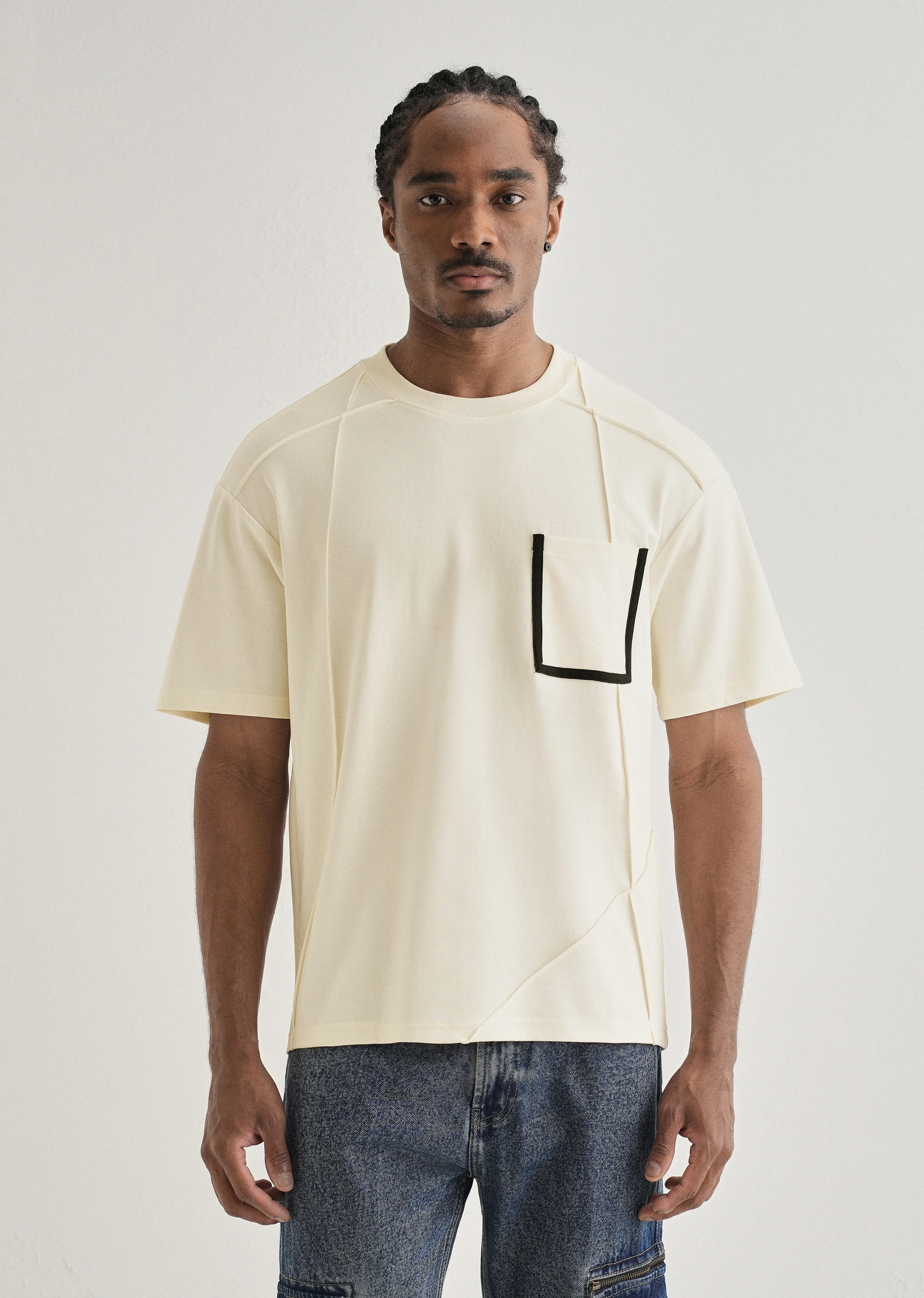 Soft Cream Cut & Sew Oversized T-shirt - Image 3