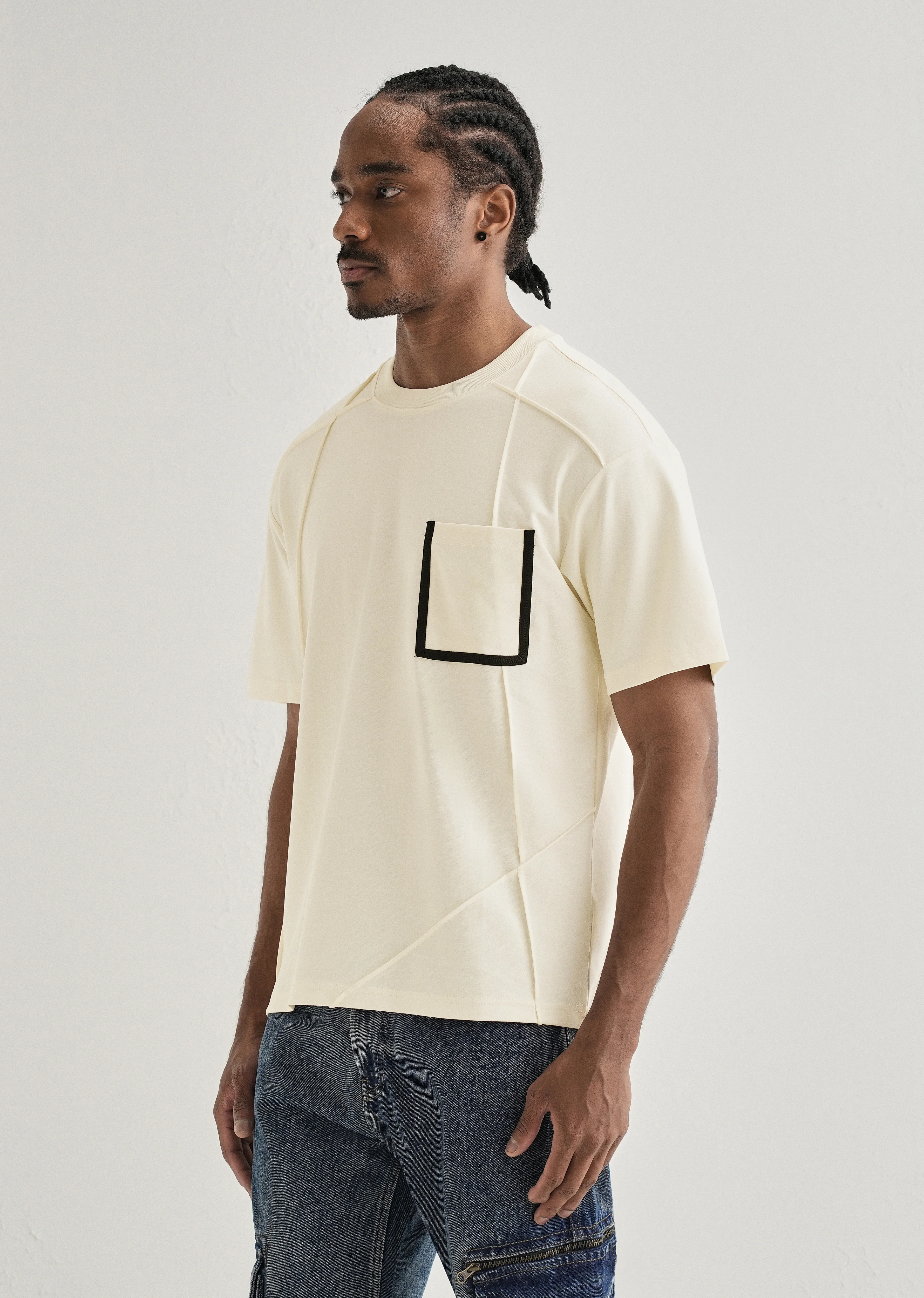 Soft Cream Cut & Sew Oversized T-shirt - Image 4