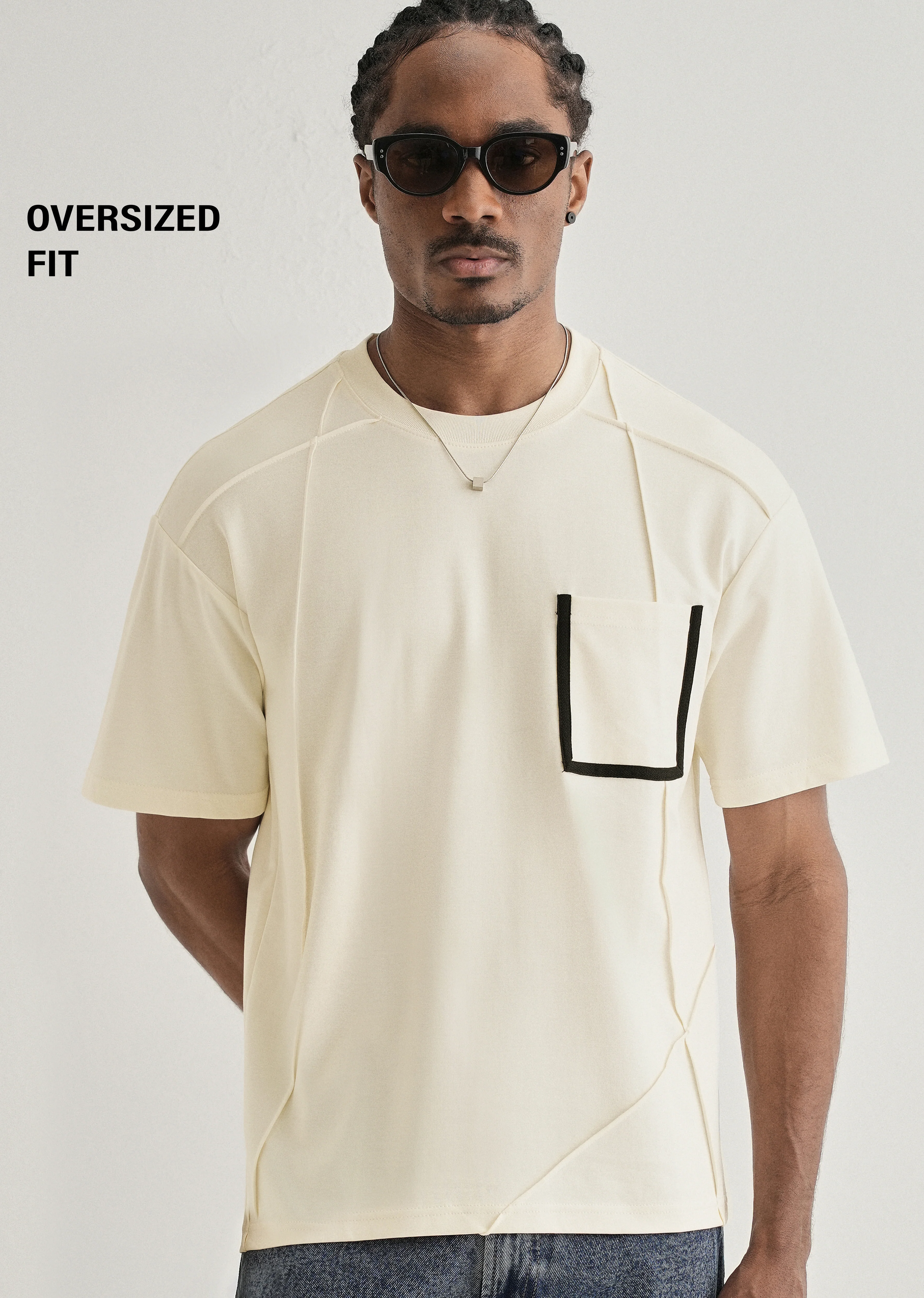 Soft Cream Cut & Sew Oversized T-shirt - Image 7