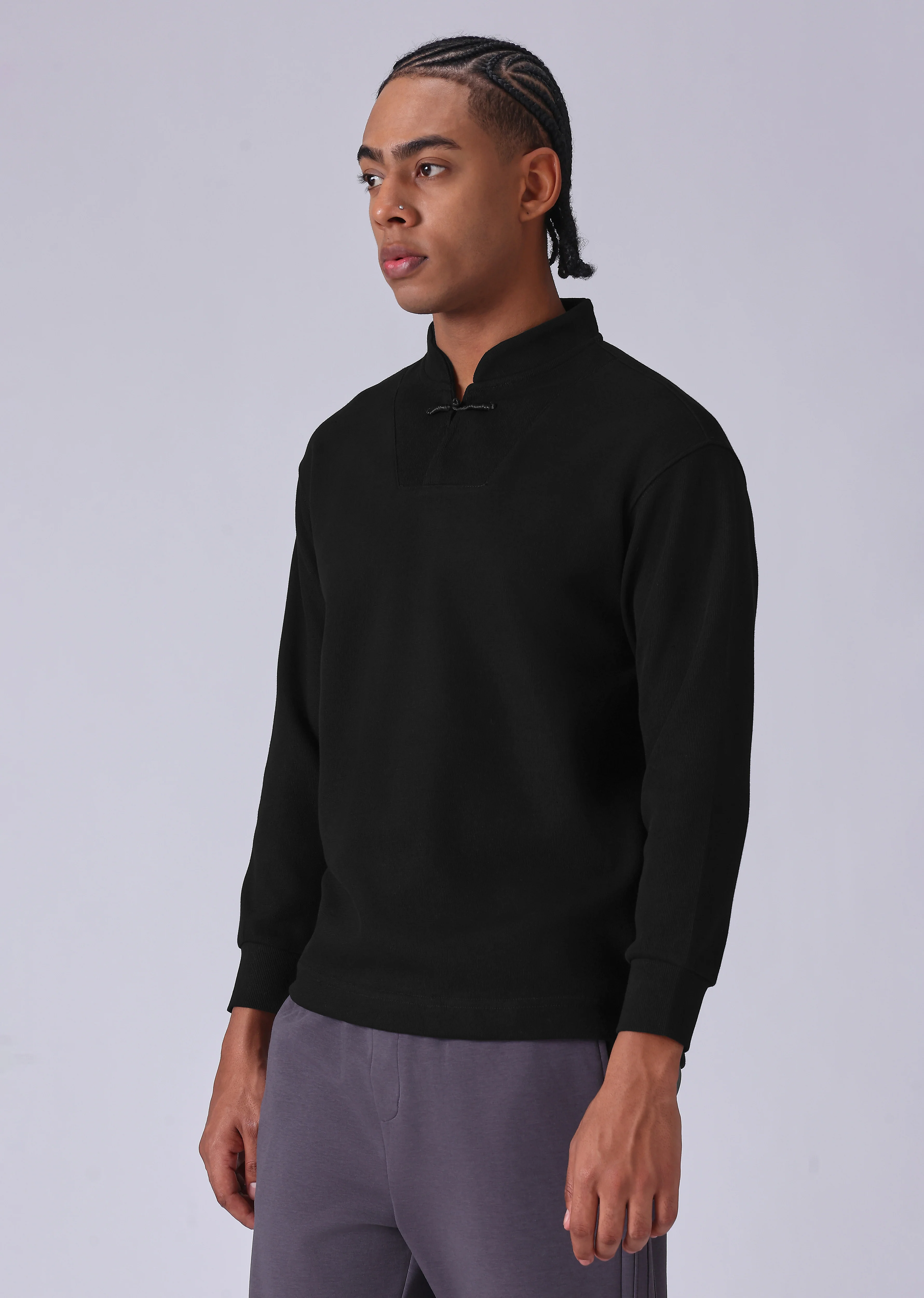 Solid Black Sweatshirt - Image 4