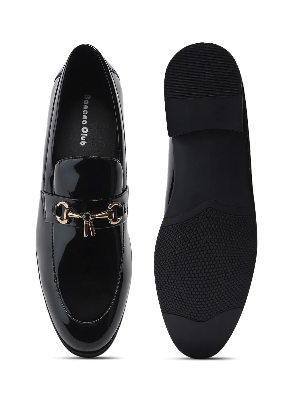 Solid Glossy Black Loafer - Image 4