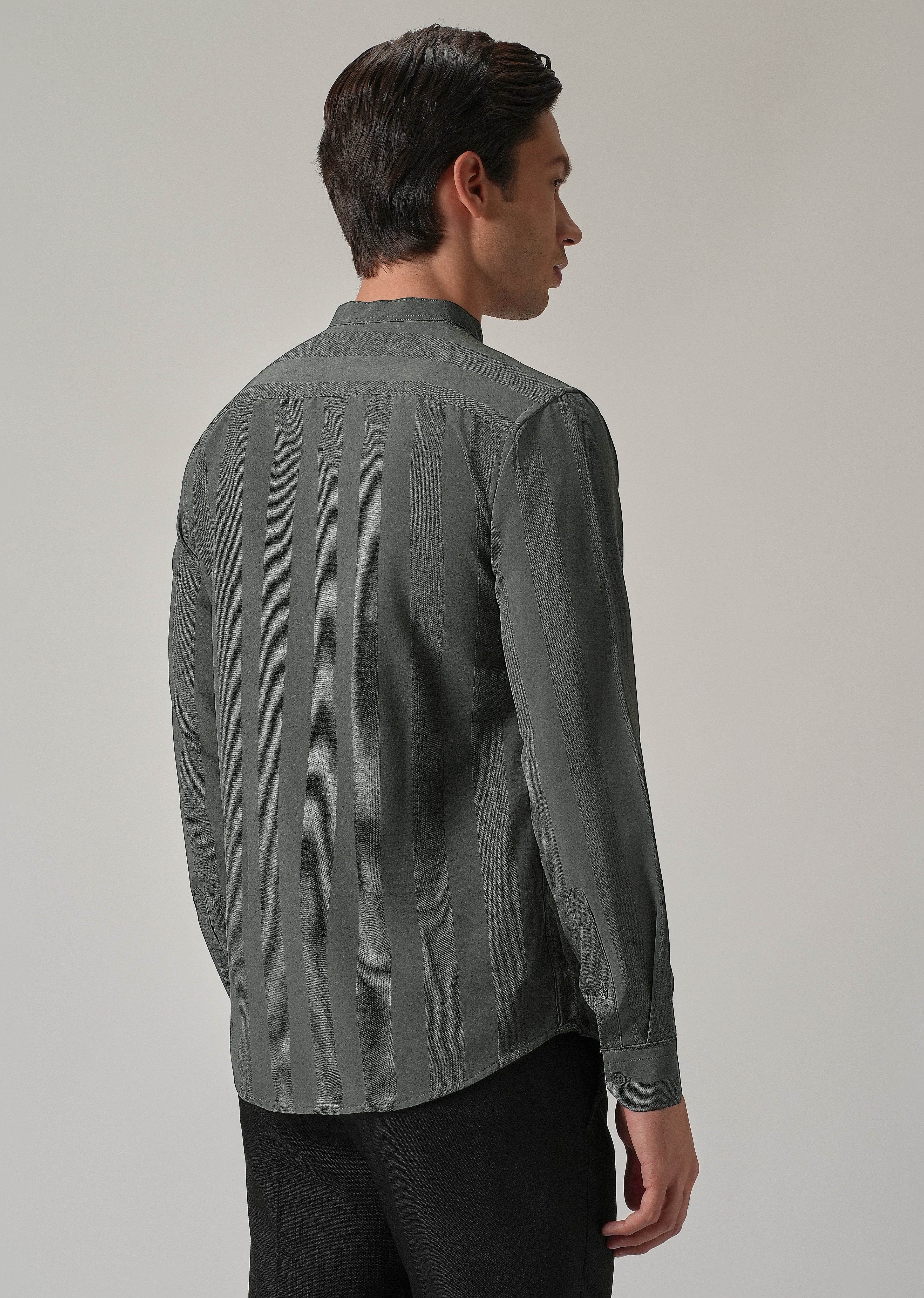 Stealth Grey Plain Shein Patterned Shirt - Image 2