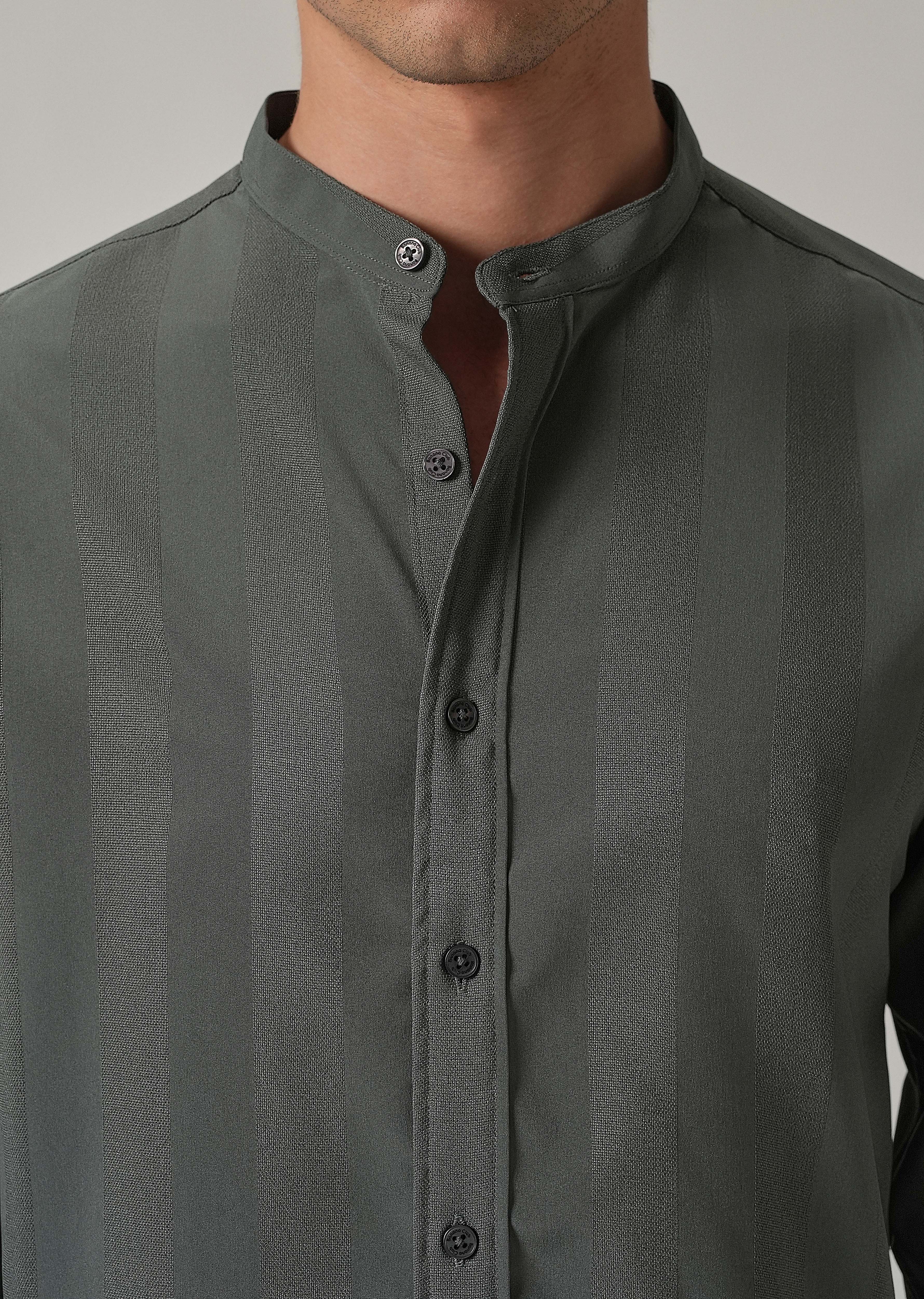 Stealth Grey Plain Shein Patterned Shirt - Image 5
