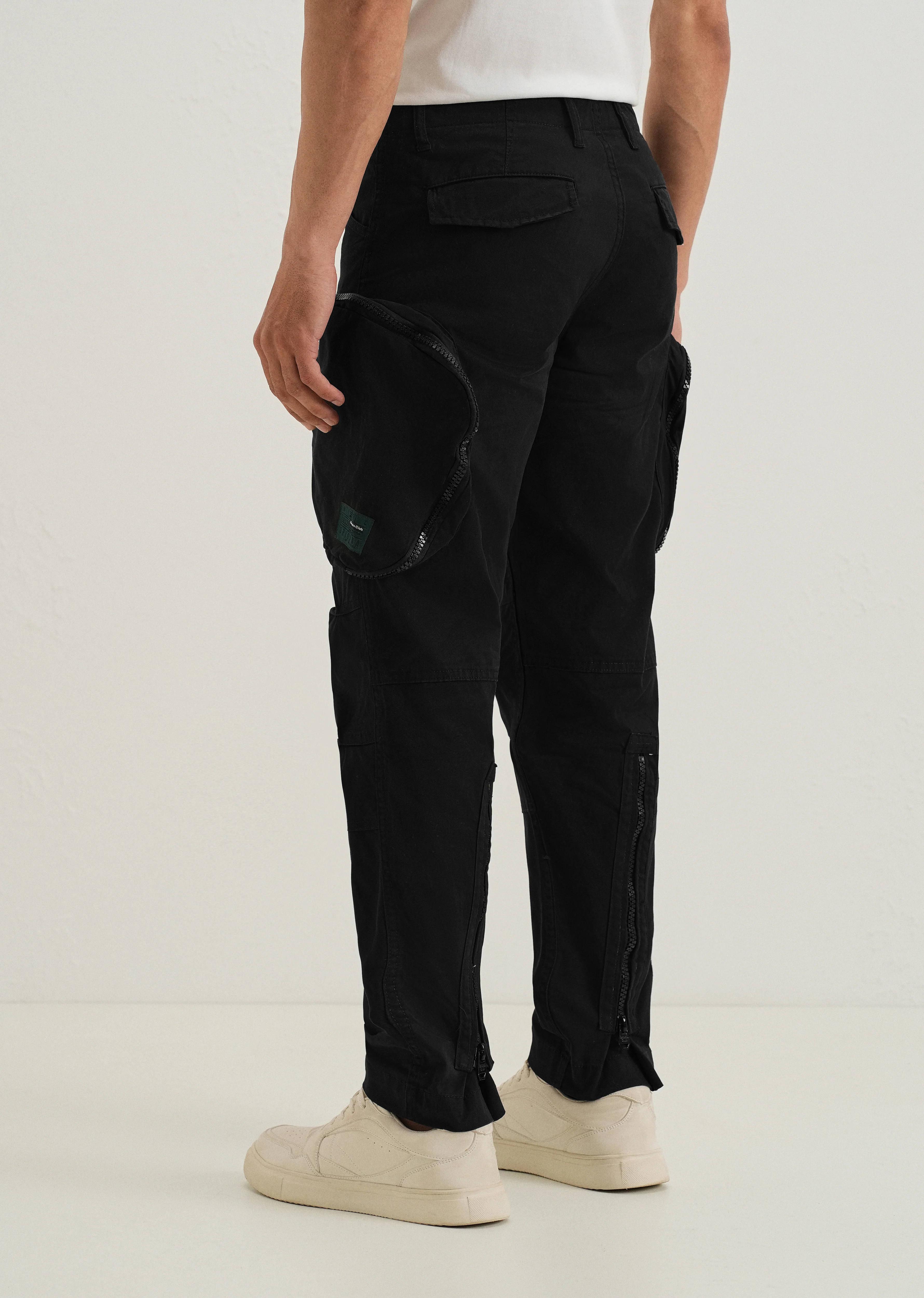 Steezy Black Zipper Cargo Pant - Image 2