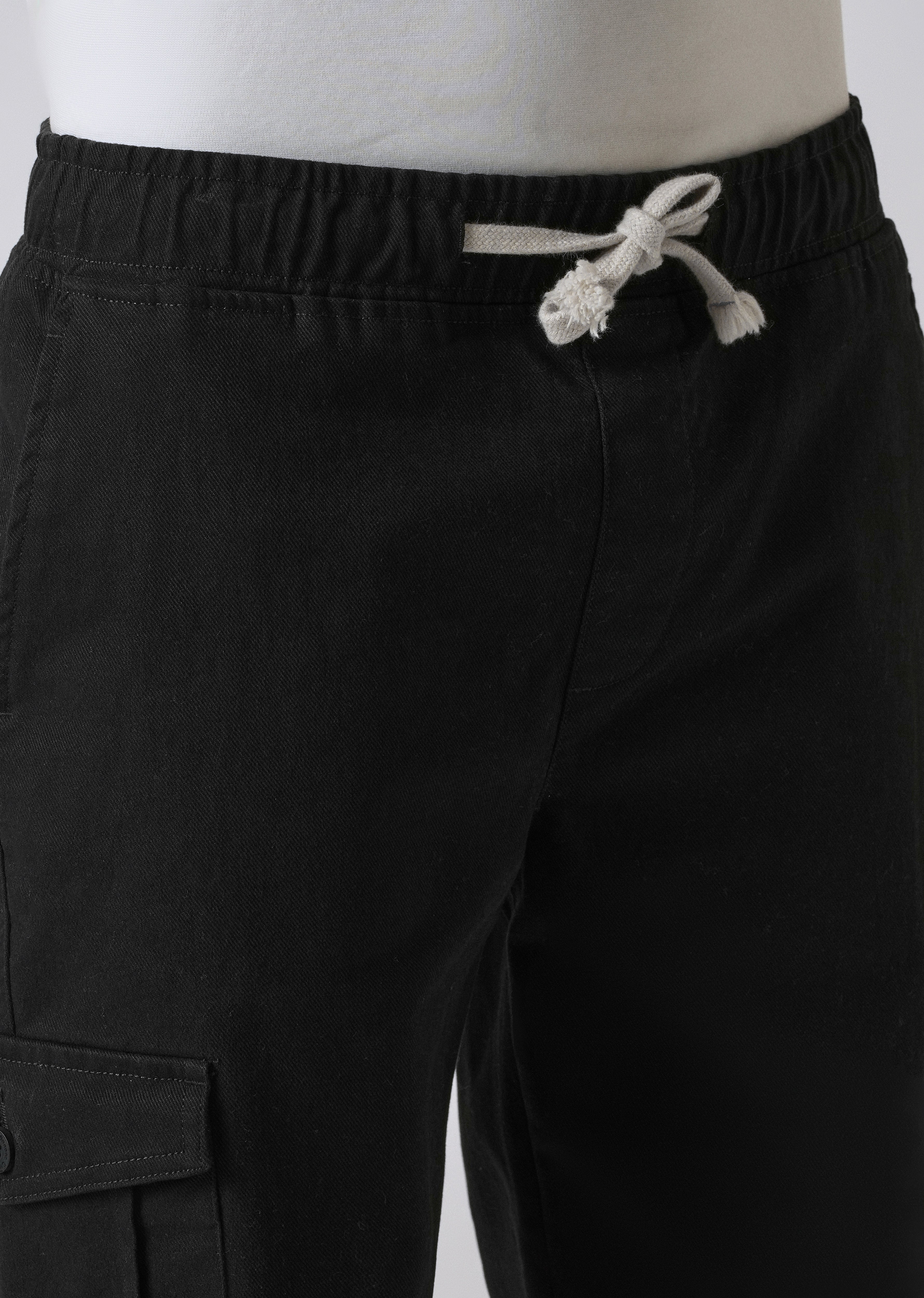 Stone Black Regular Fit Cargo Pant - Image 5
