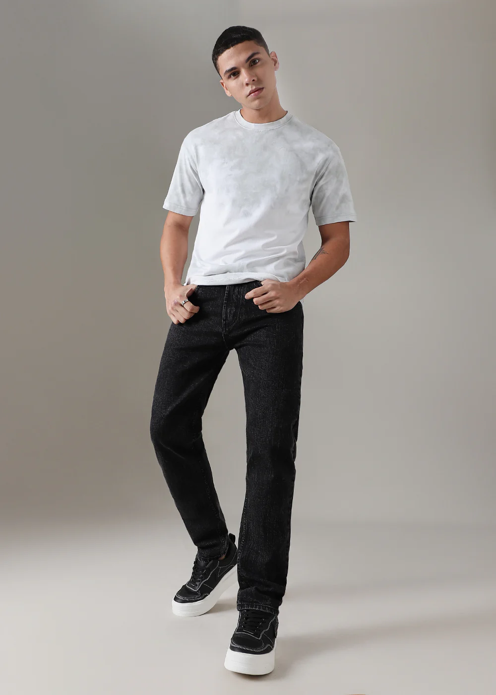 Stone Black Slim Fit Jeans - Image 6