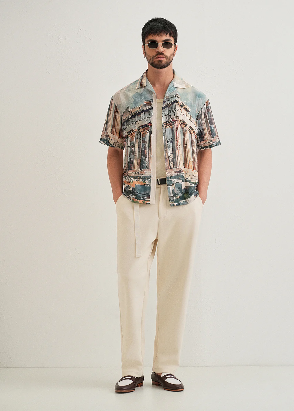 Stone Ruins Placement Print Shirt - Image 6