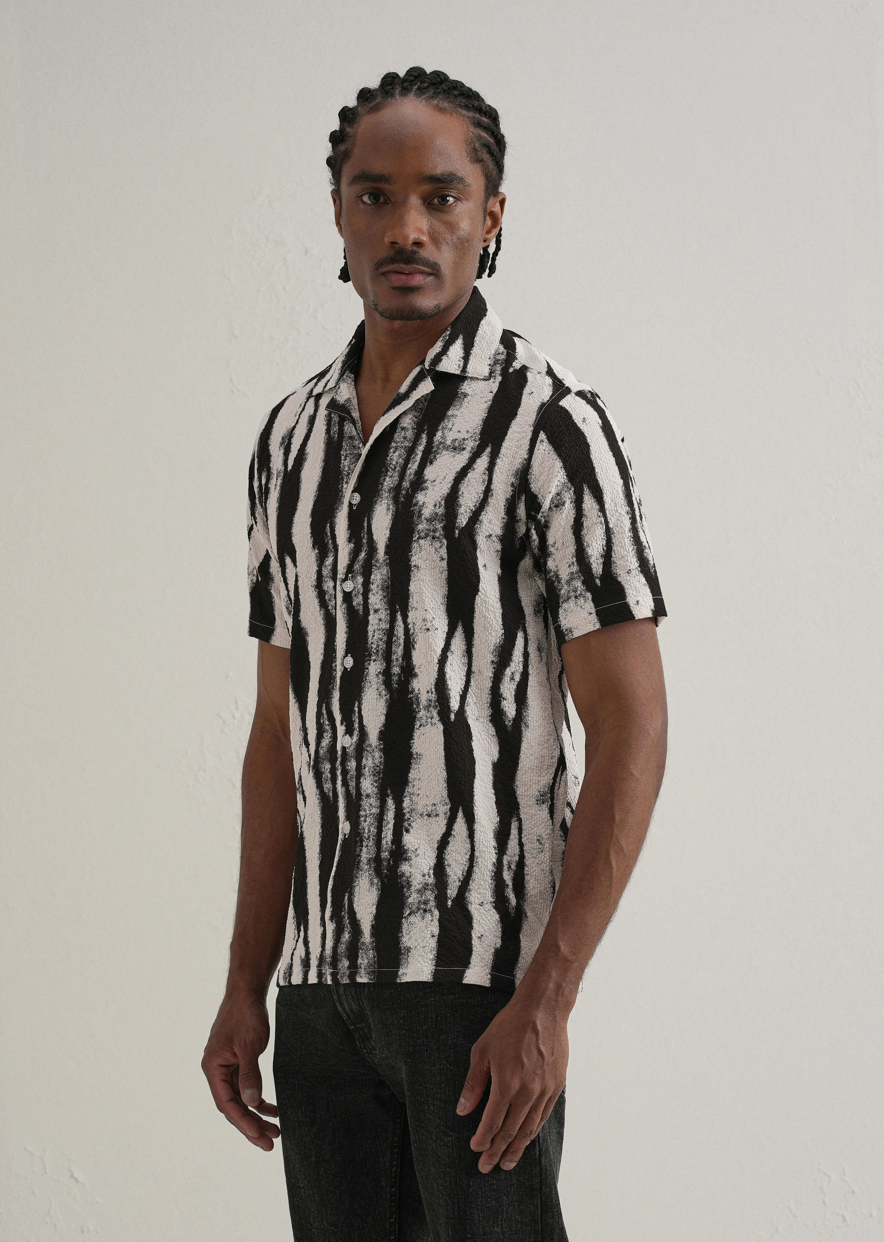 Streak Print Popcorn Shirt - Image 4