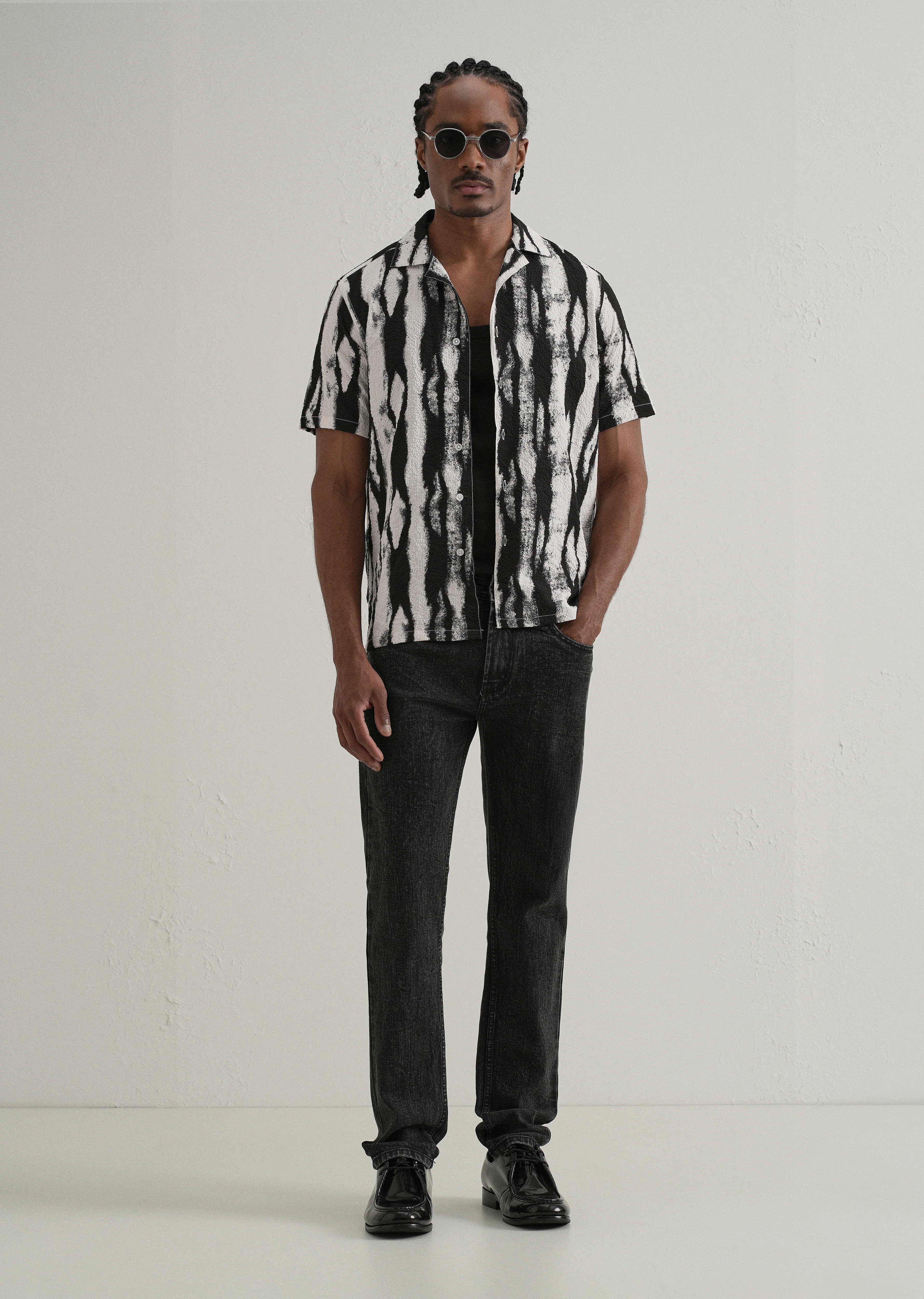 Streak Print Popcorn Shirt - Image 6