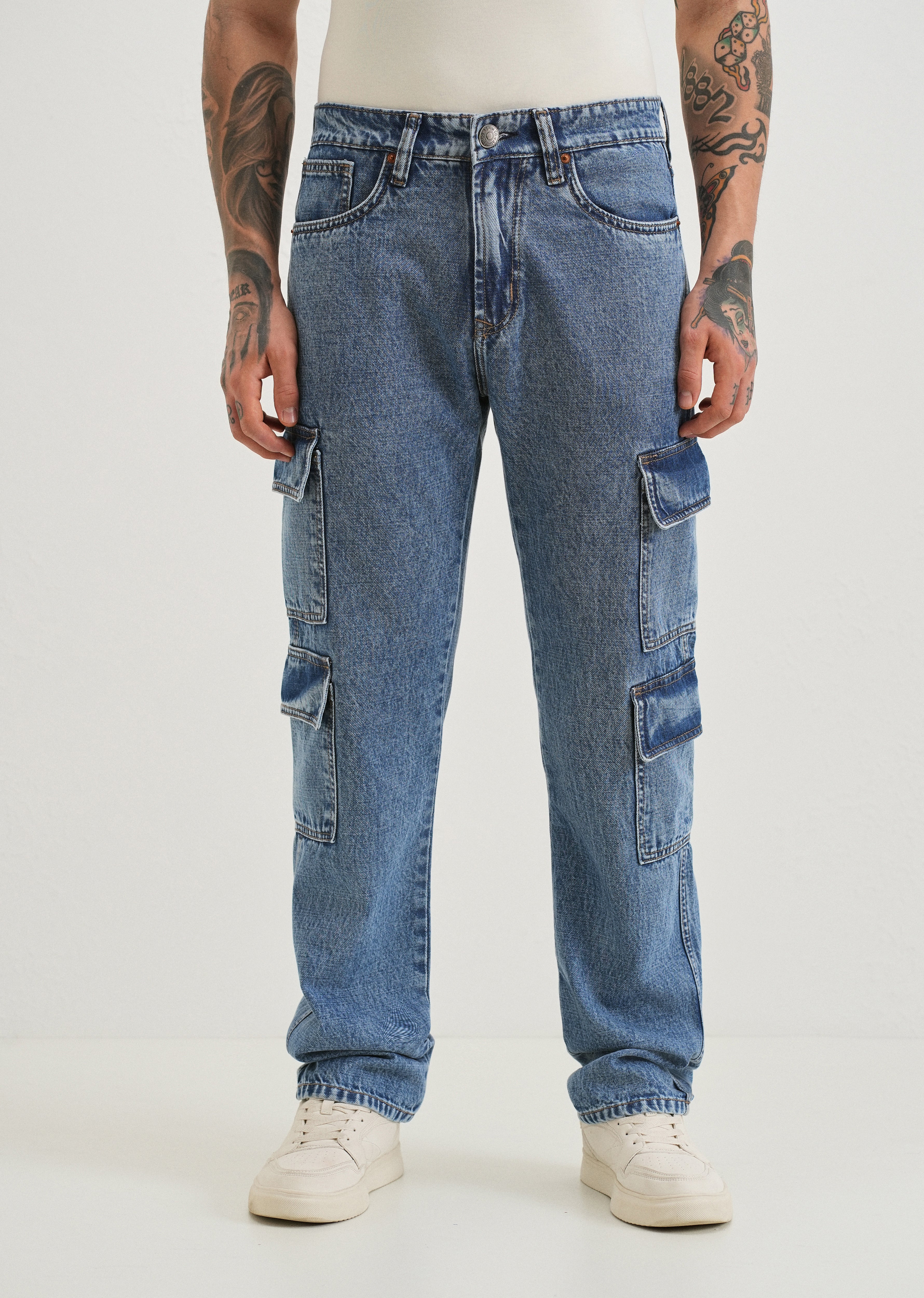 Streetstyle Sapphire Blue Baggy fit Jeans - Image 3