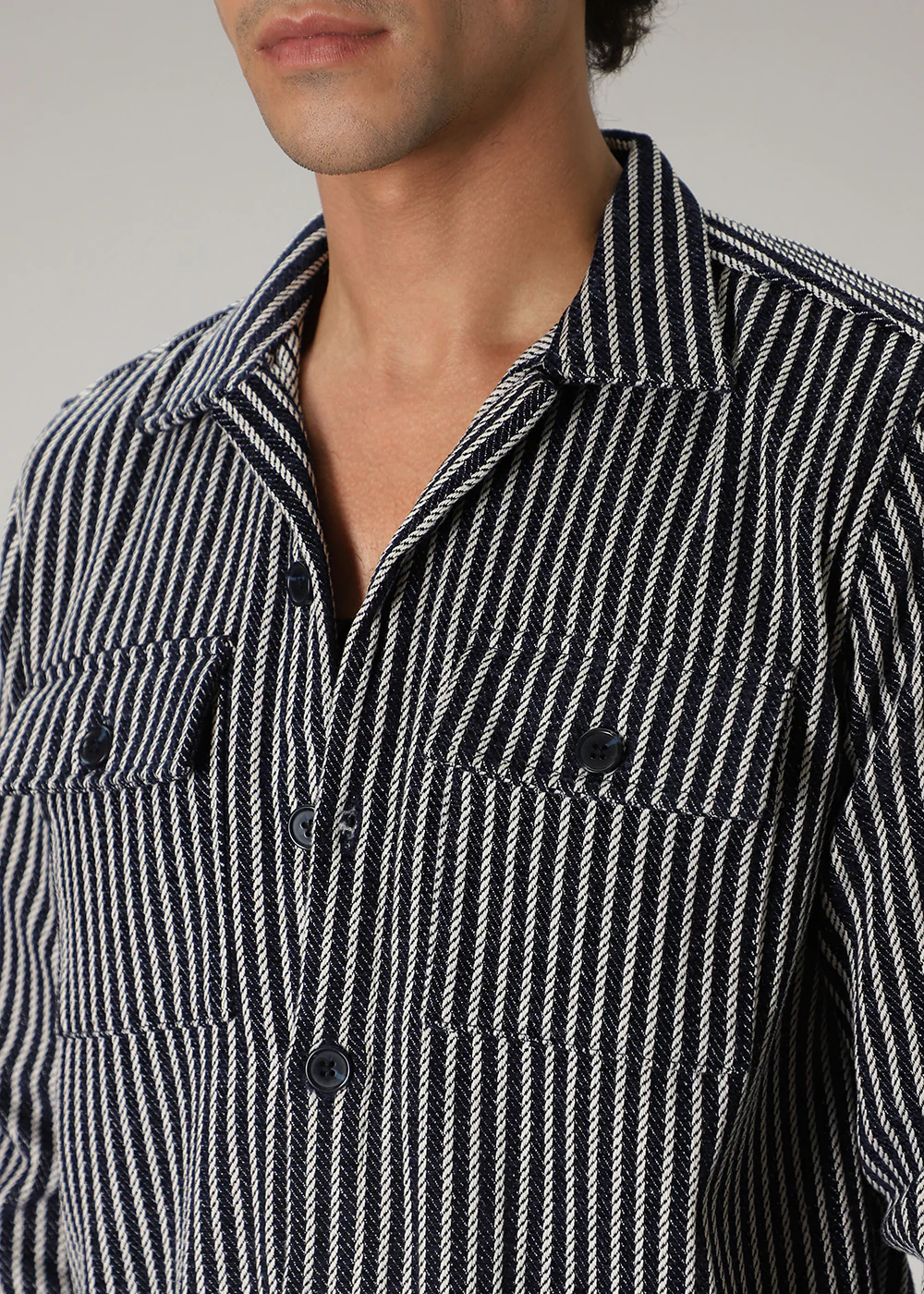 Striped Blue Shacket - Image 2