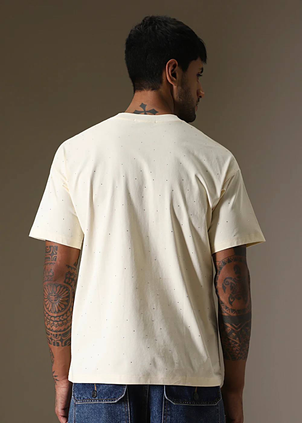 Stud Off White Oversized T-shirt - Image 4
