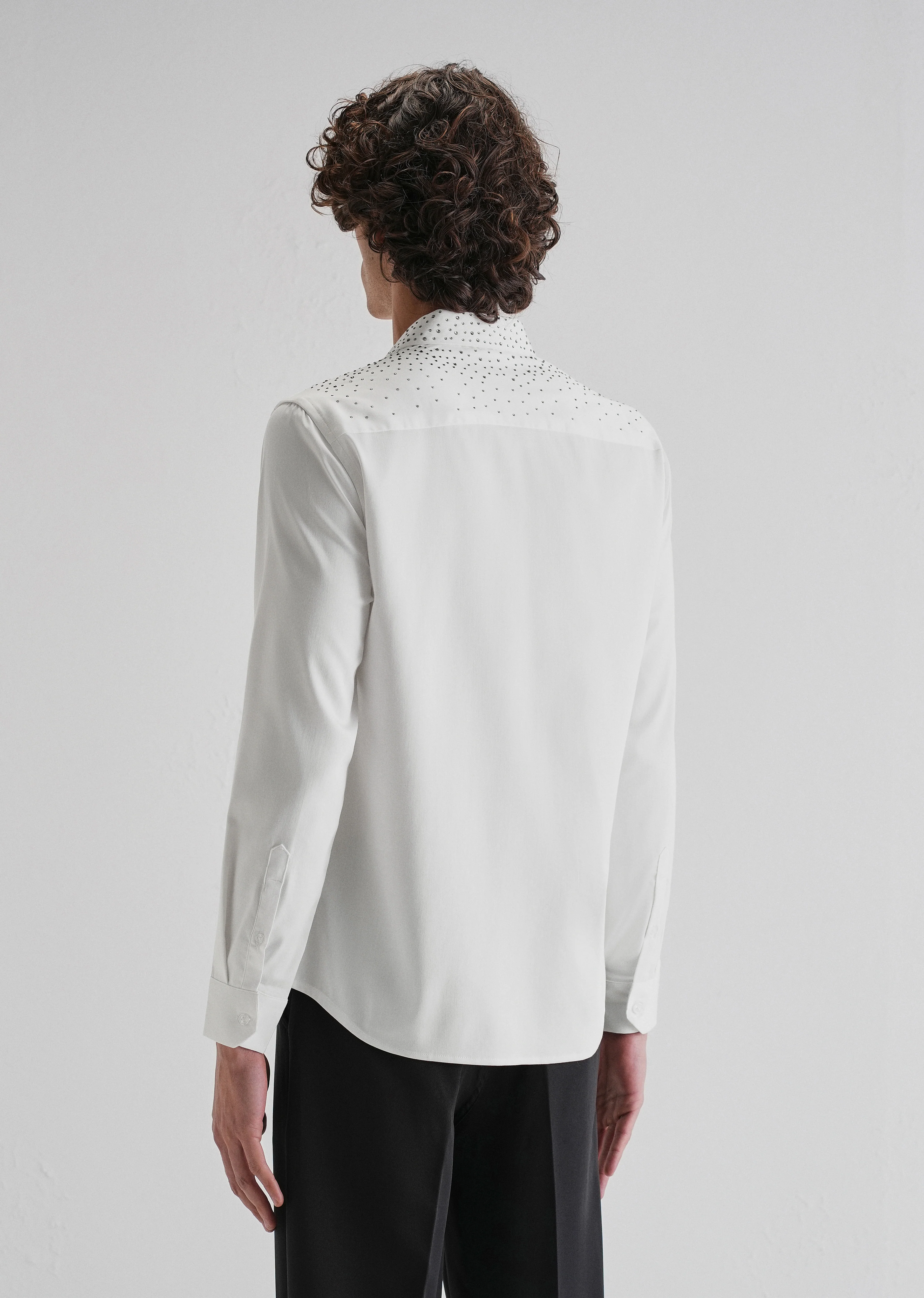 Stud White Designer Shirt - Image 2