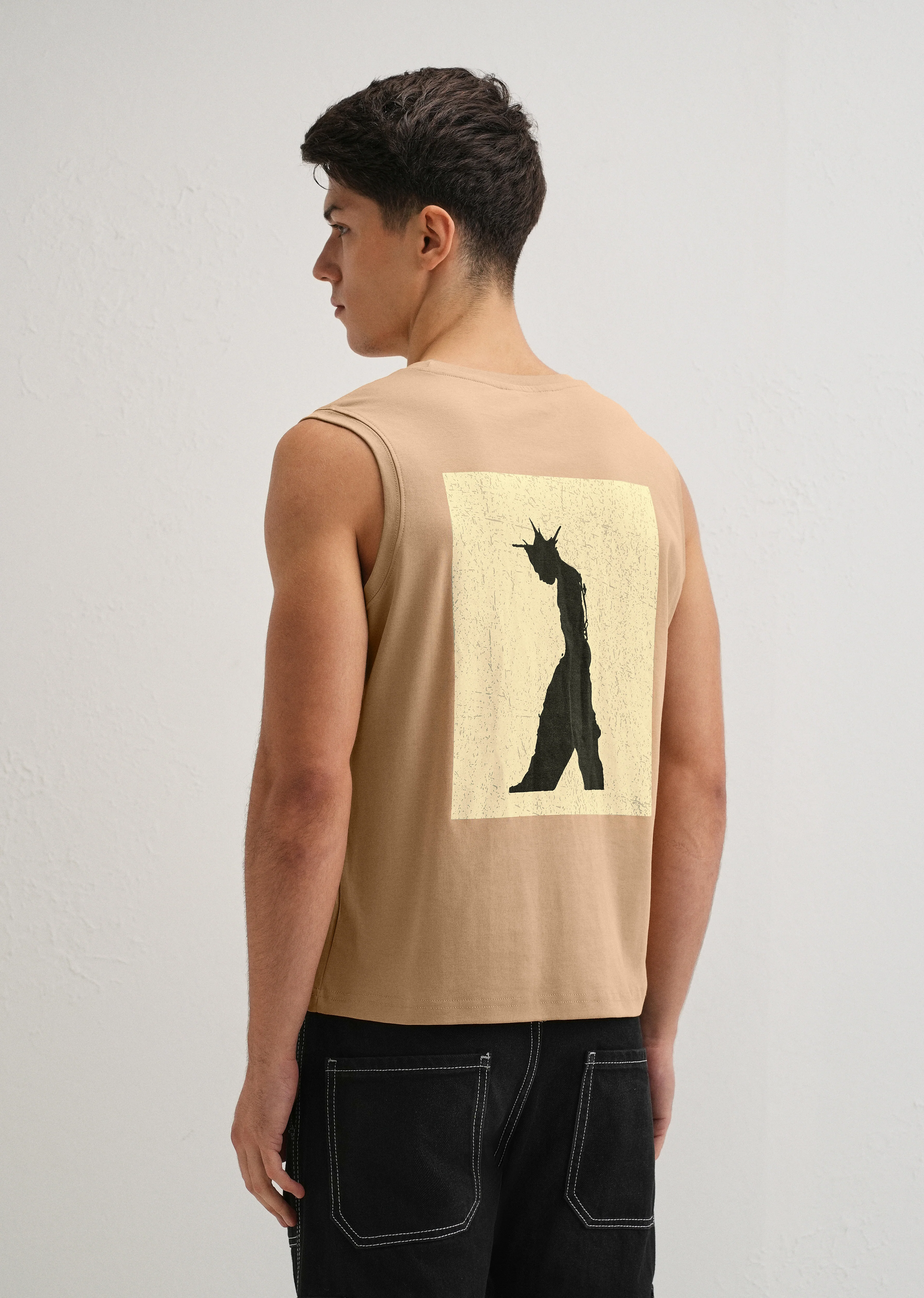 Tan Printed Tank - Image 2