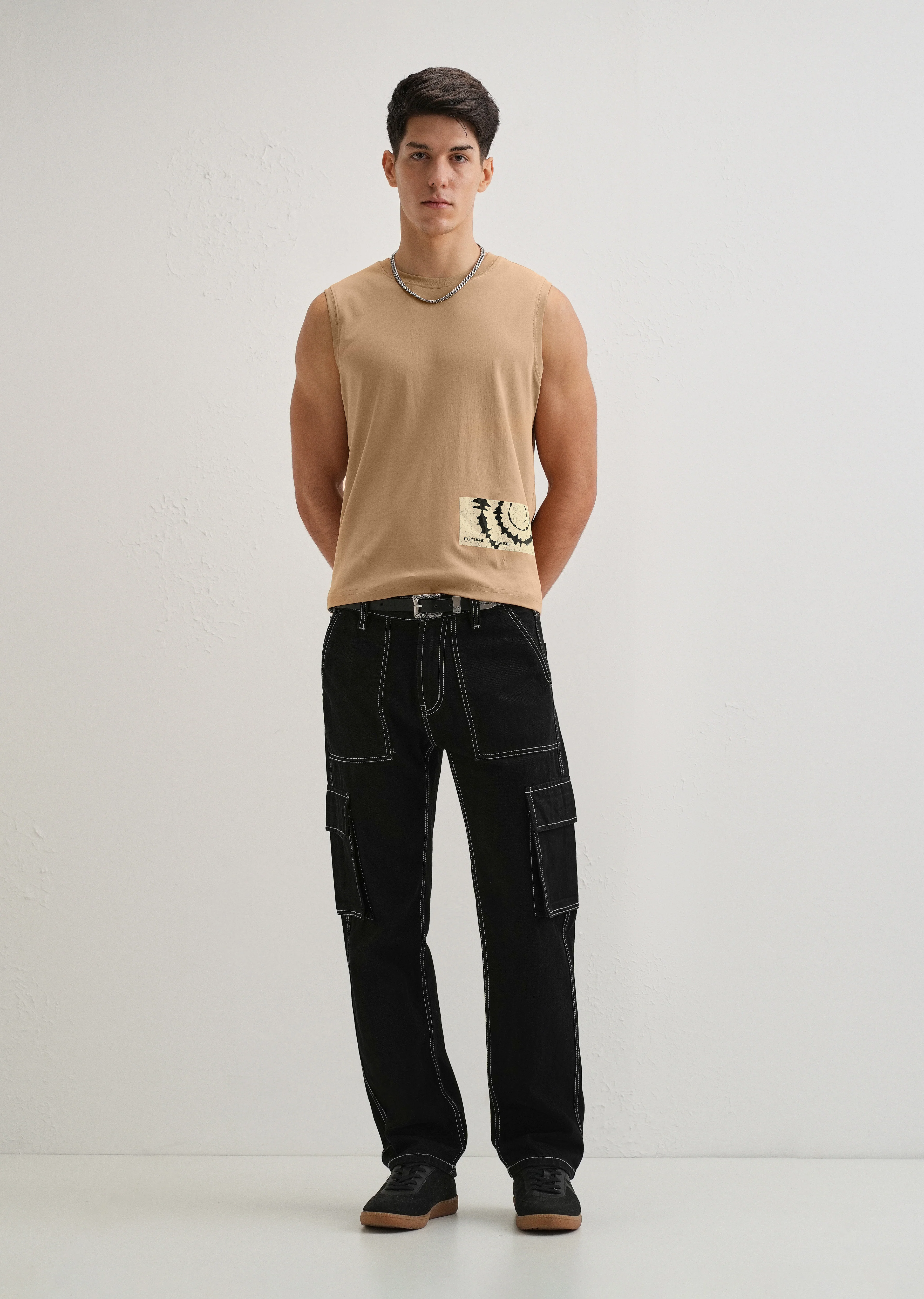 Tan Printed Tank - Image 6