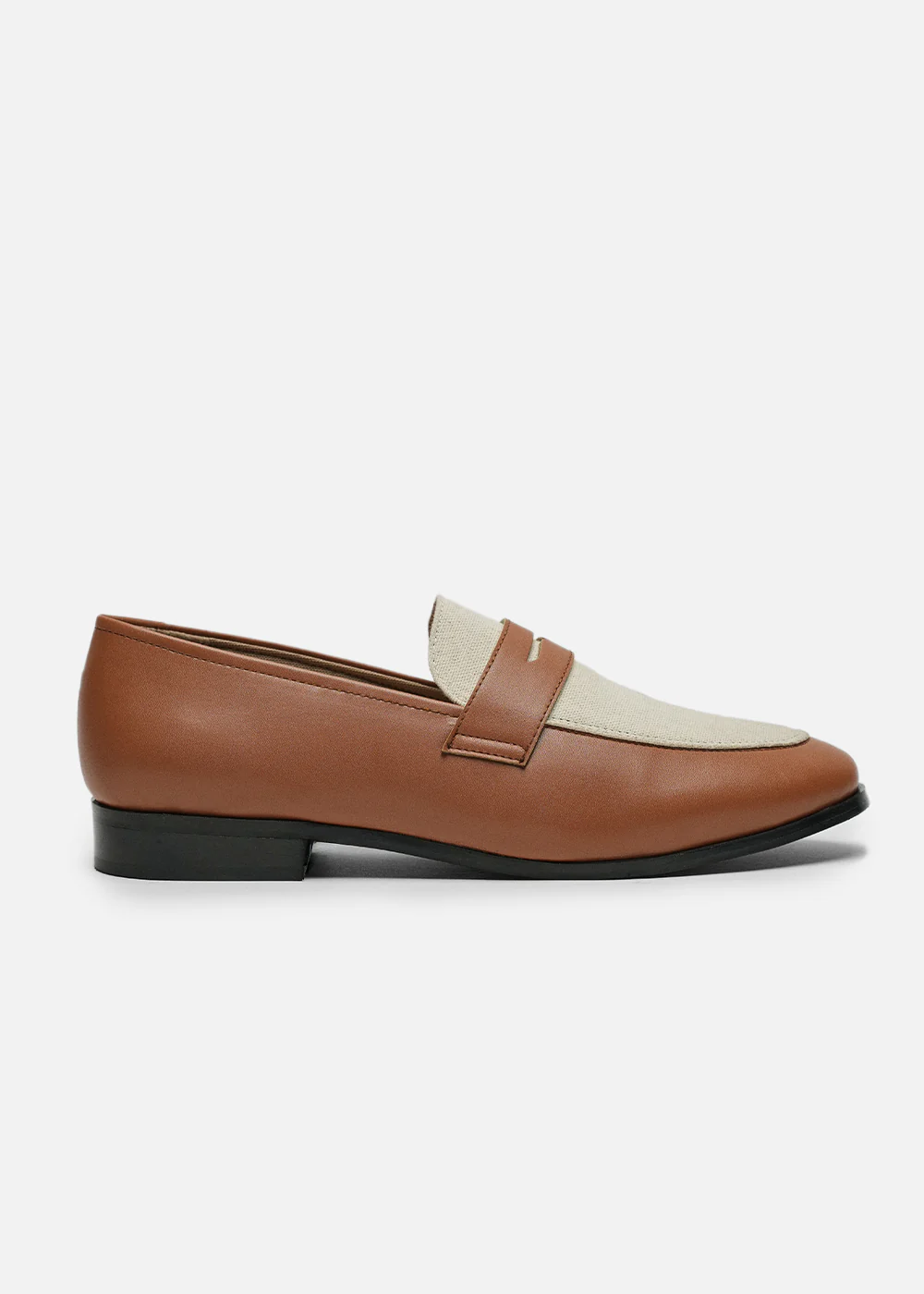 Tan & Beige Dual-Tone Loafers - Image 2