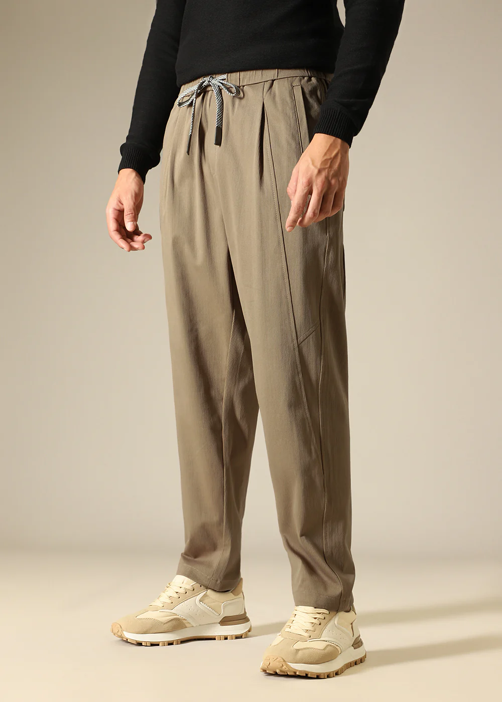 Tan Brown Relaxed Fit Trouser - Image 5