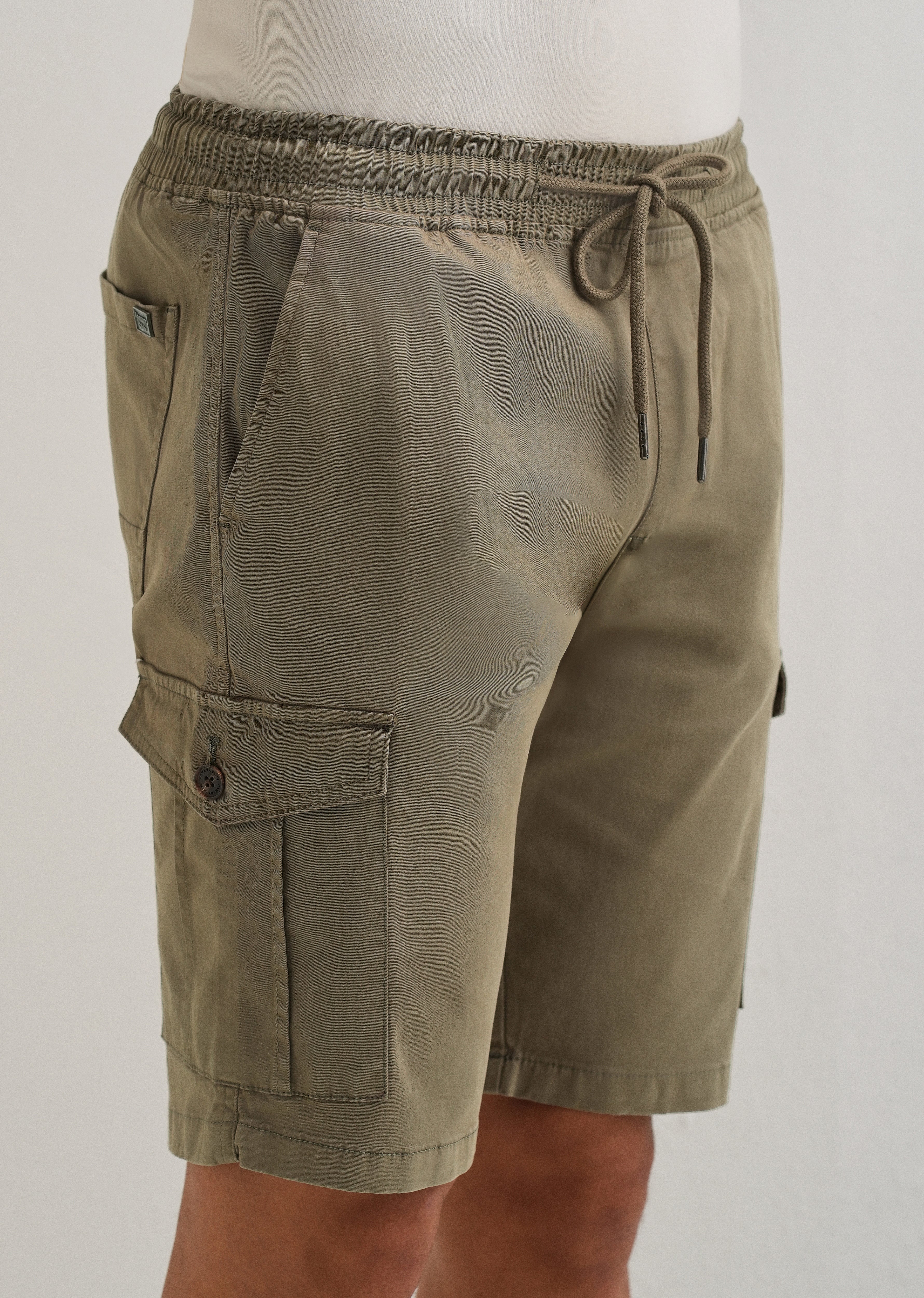Tan Brown Cotton Cargo shorts - Image 5