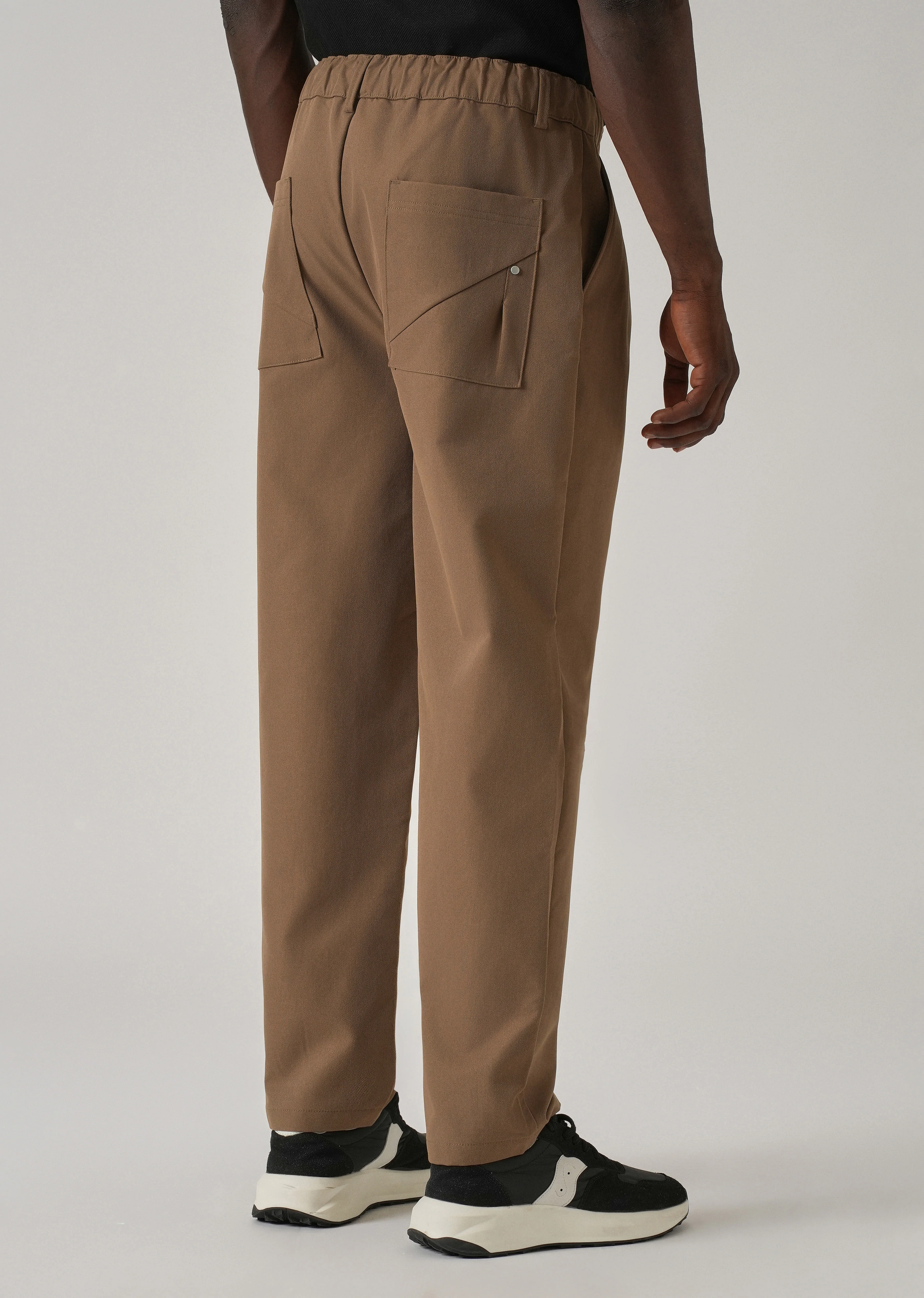 Tan Pleated Drawstring Pant - Image 2