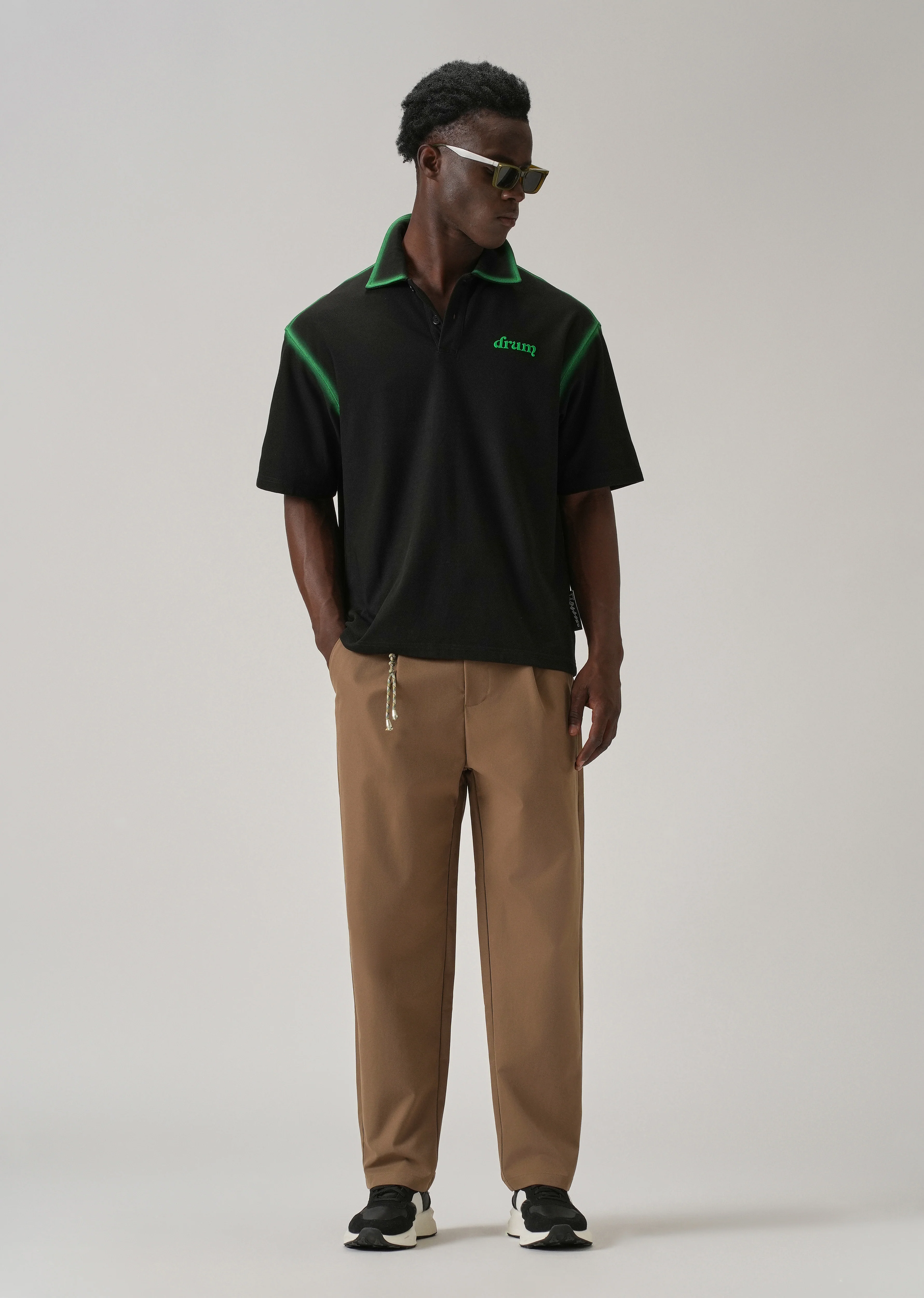 Tan Pleated Drawstring Pant - Image 6