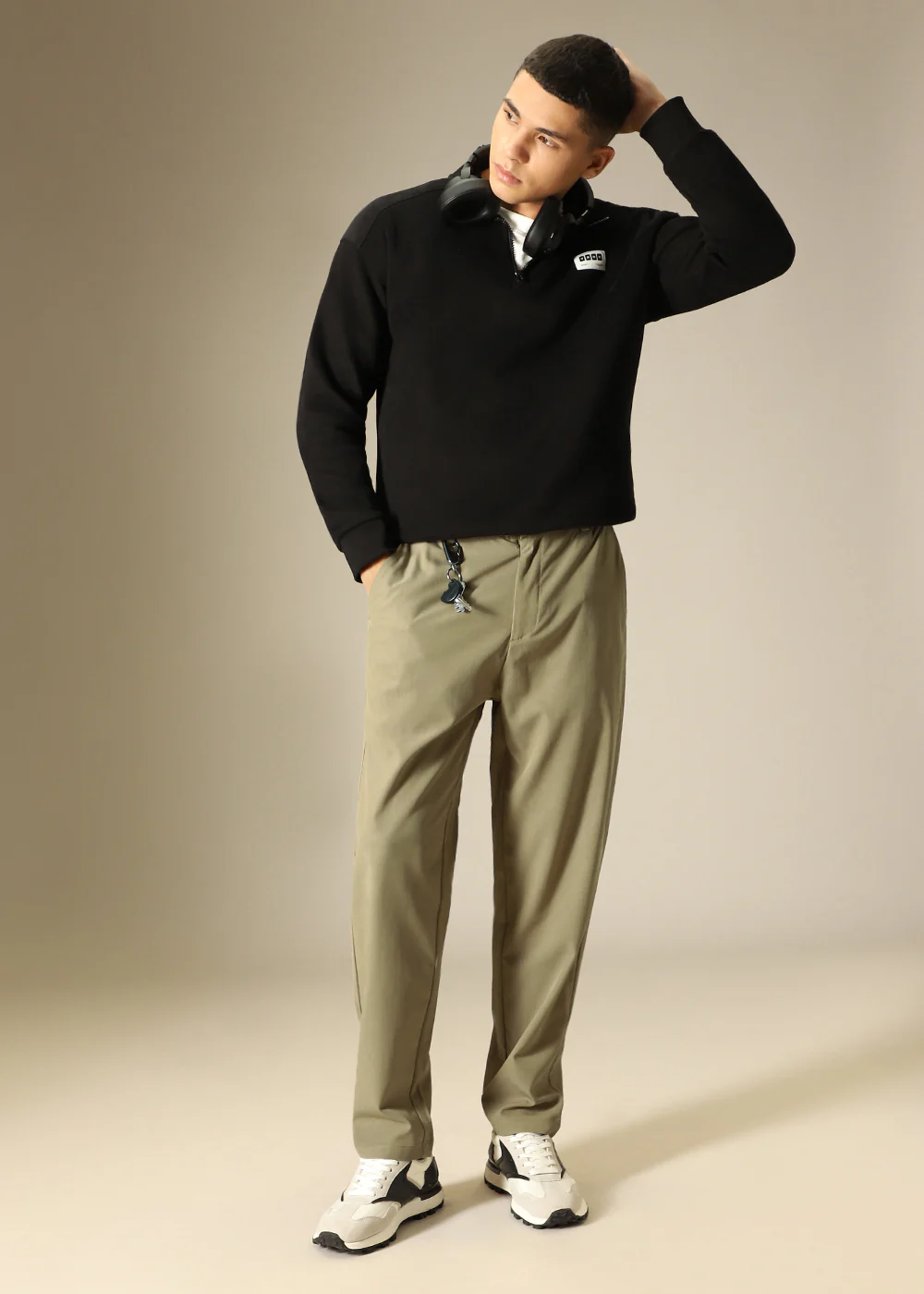 Tan Relaxed Fit Trouser - Image 5