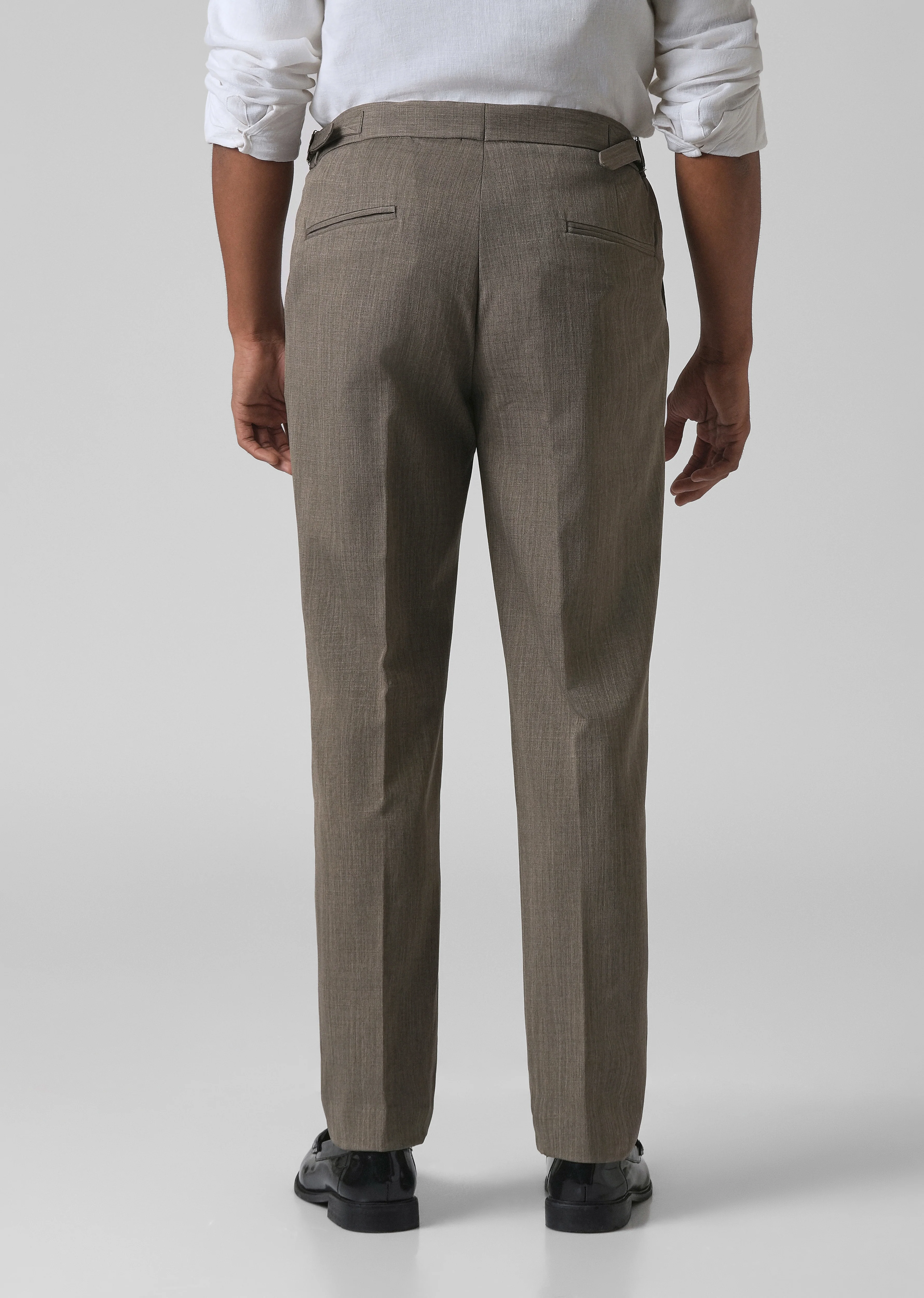 Taupe Pleated Gurkha Pant - Image 2