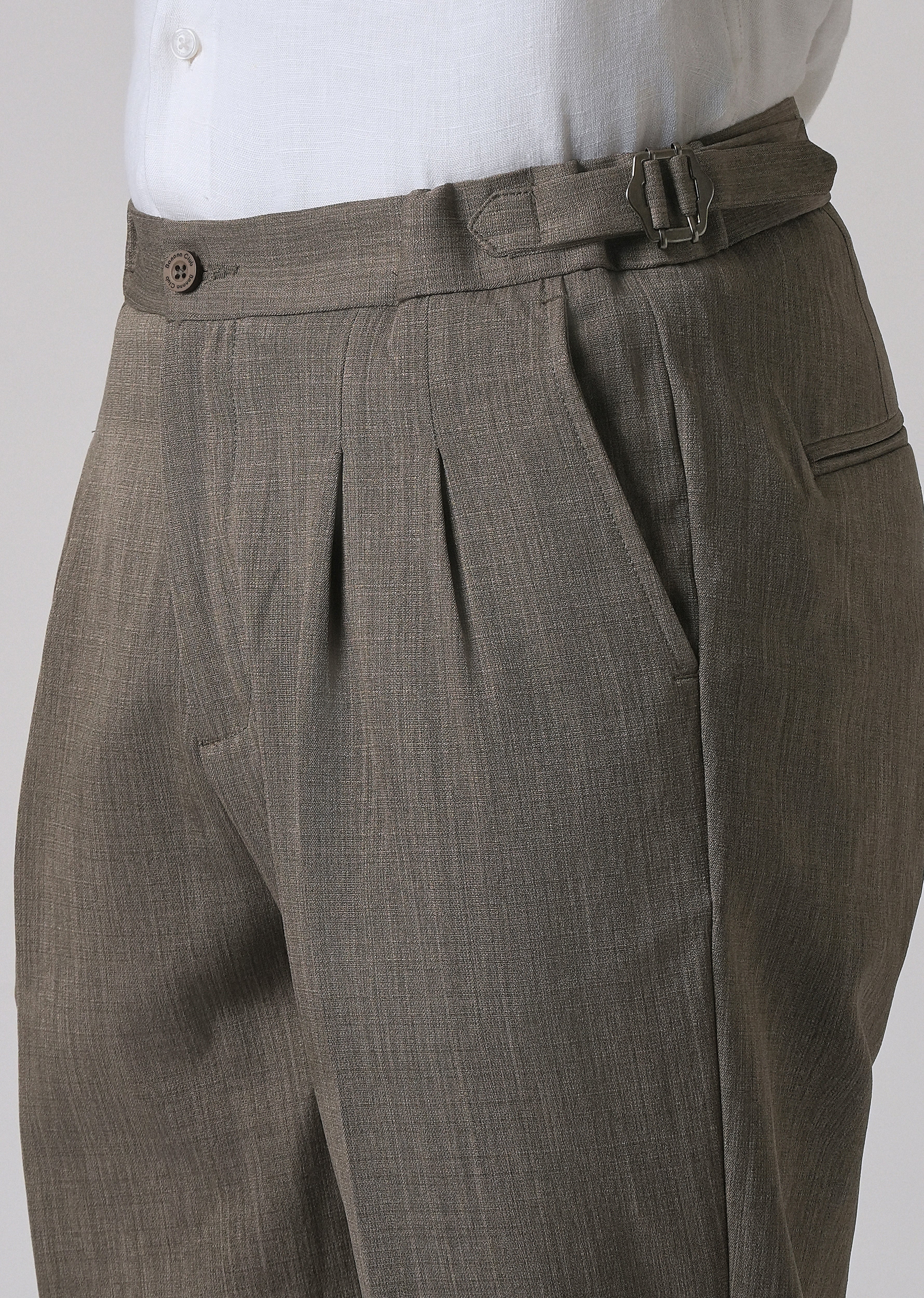 Taupe Pleated Gurkha Pant - Image 5