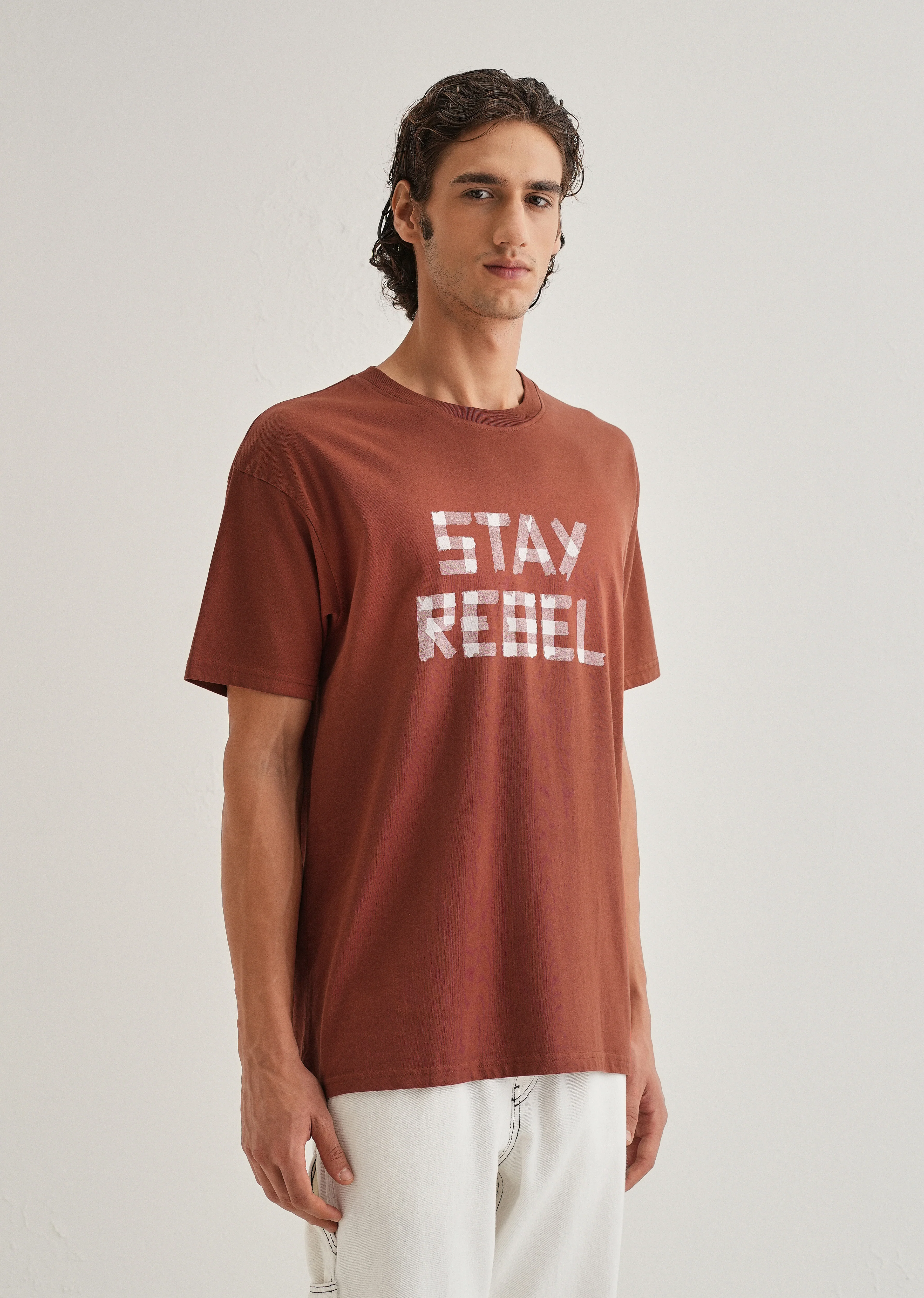 Terracotta Printed Oversized T-shirts - Image 4