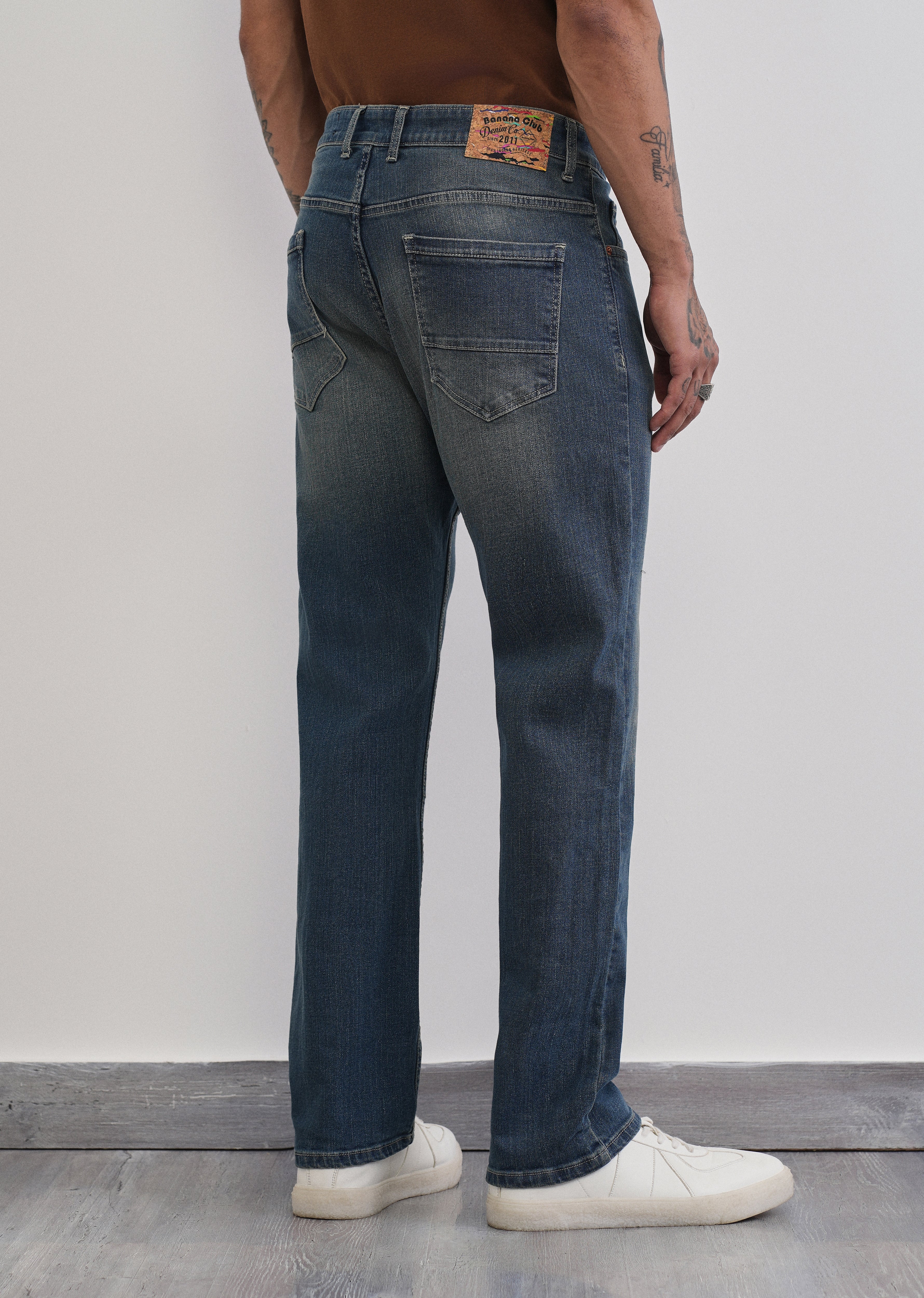 Tinted Blue Straight Fit Jeans - Image 2