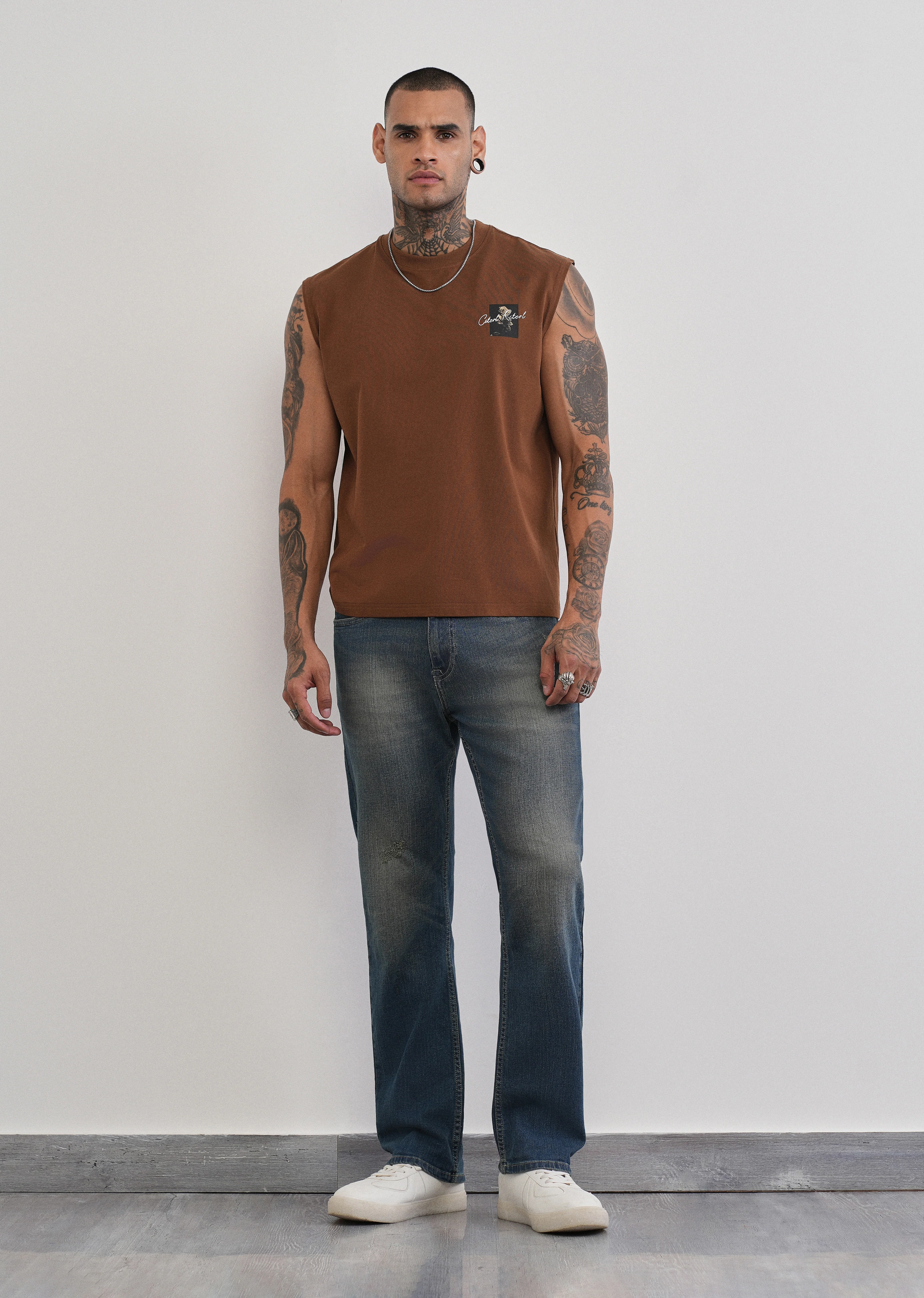 Tinted Blue Straight Fit Jeans - Image 6