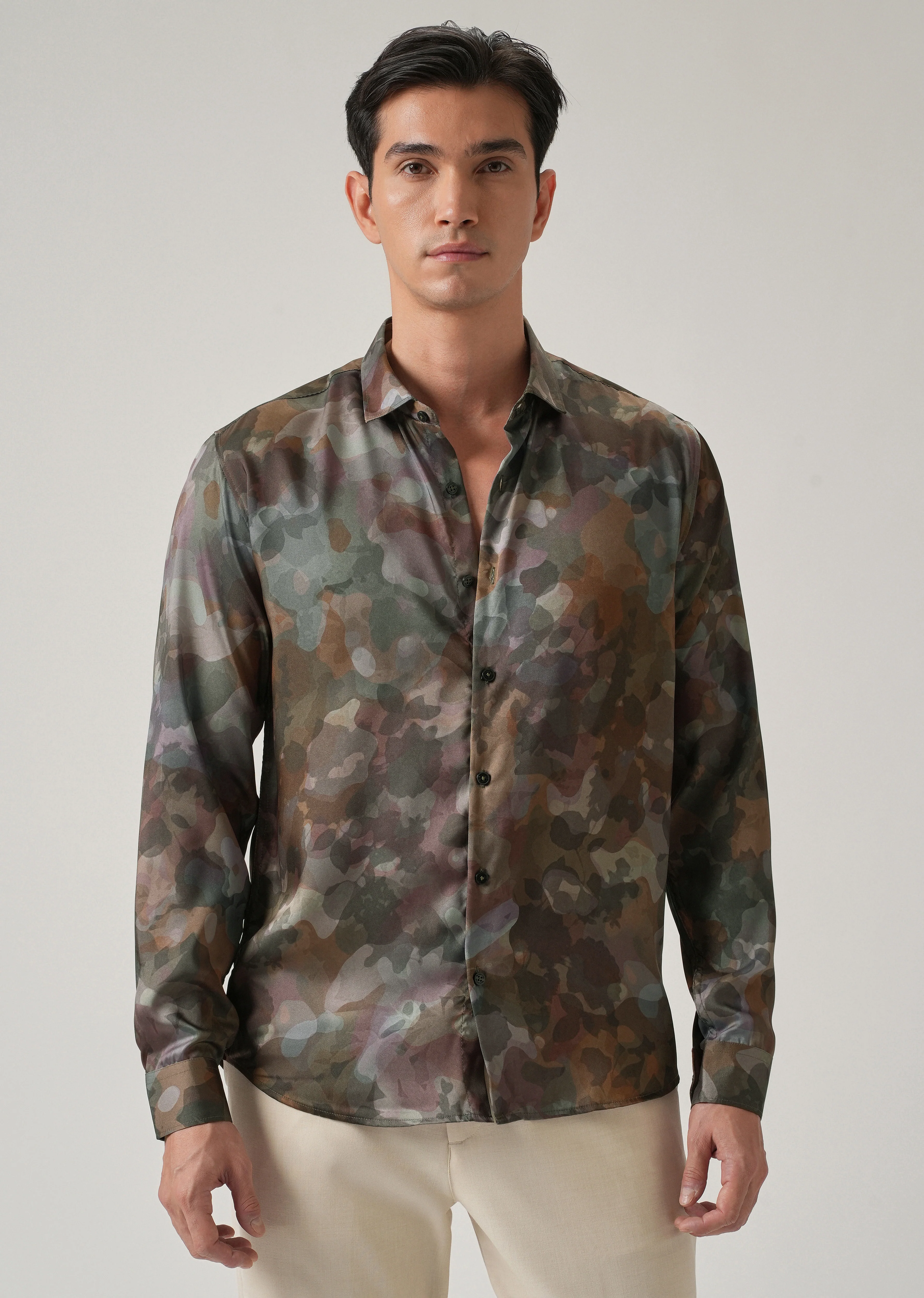 Tonal Camo Print Shirt - Image 3