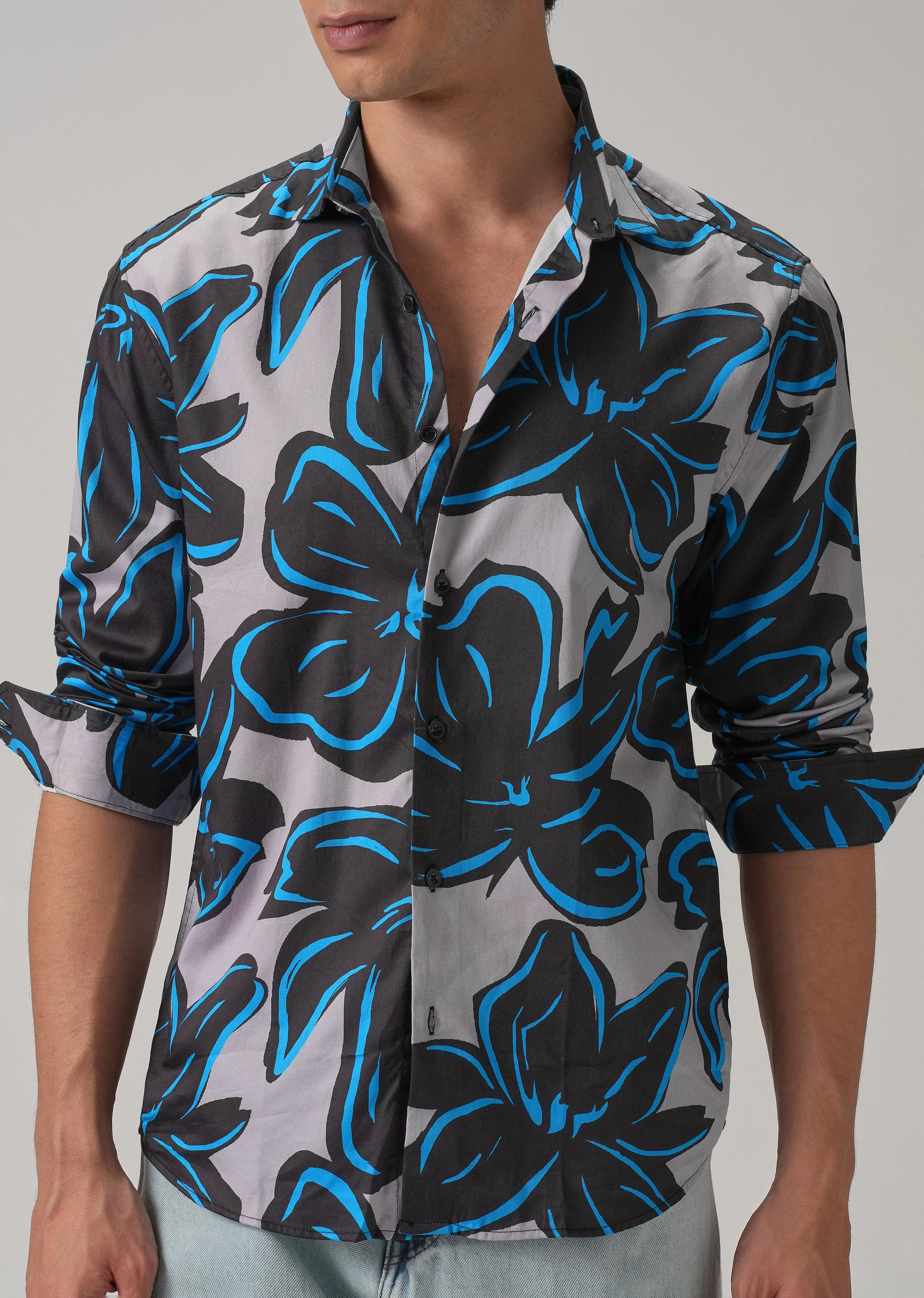 Tropical Floral Printed Shirt - Image 7