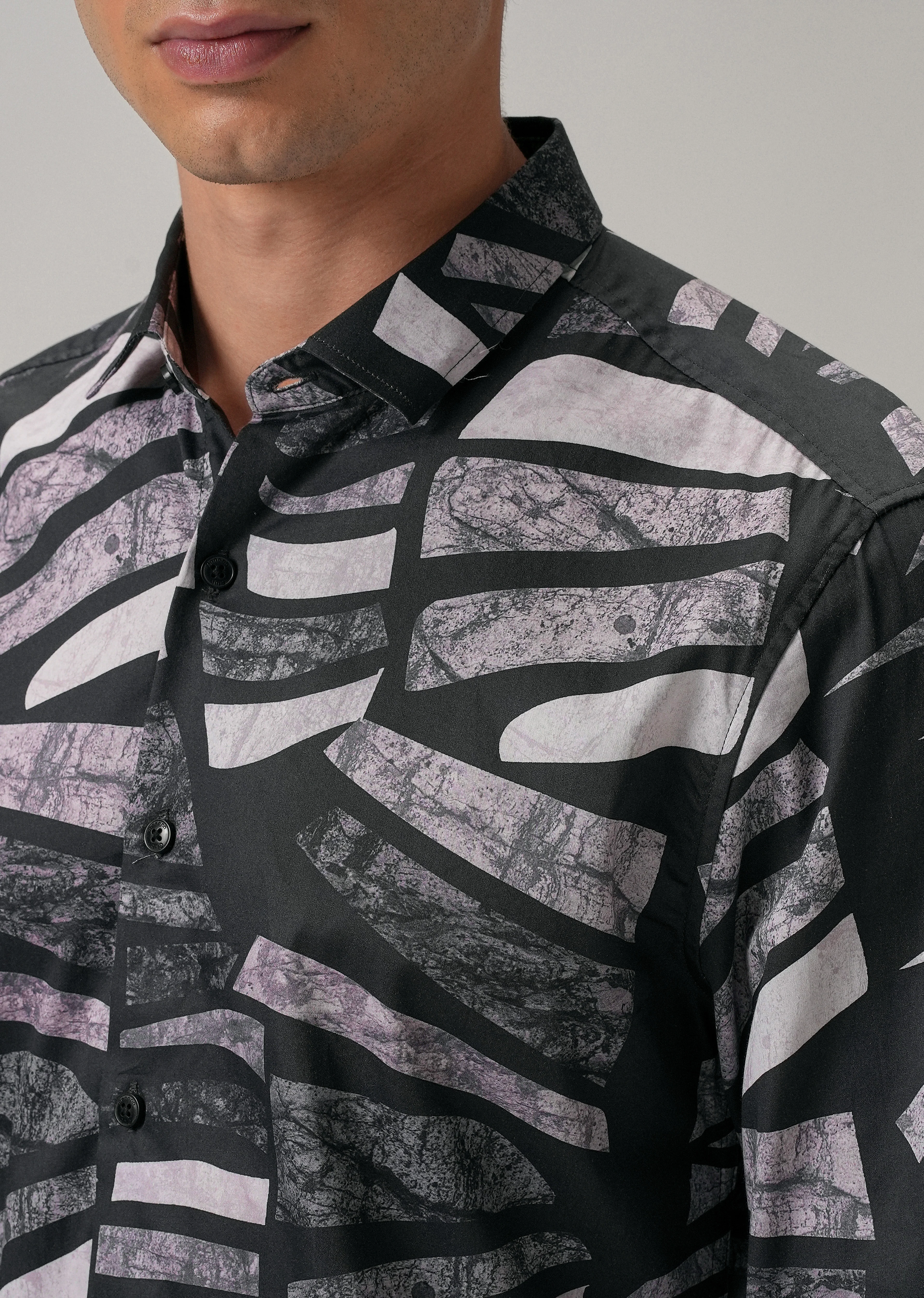 Turbulent Black Printed Shirt - Image 5