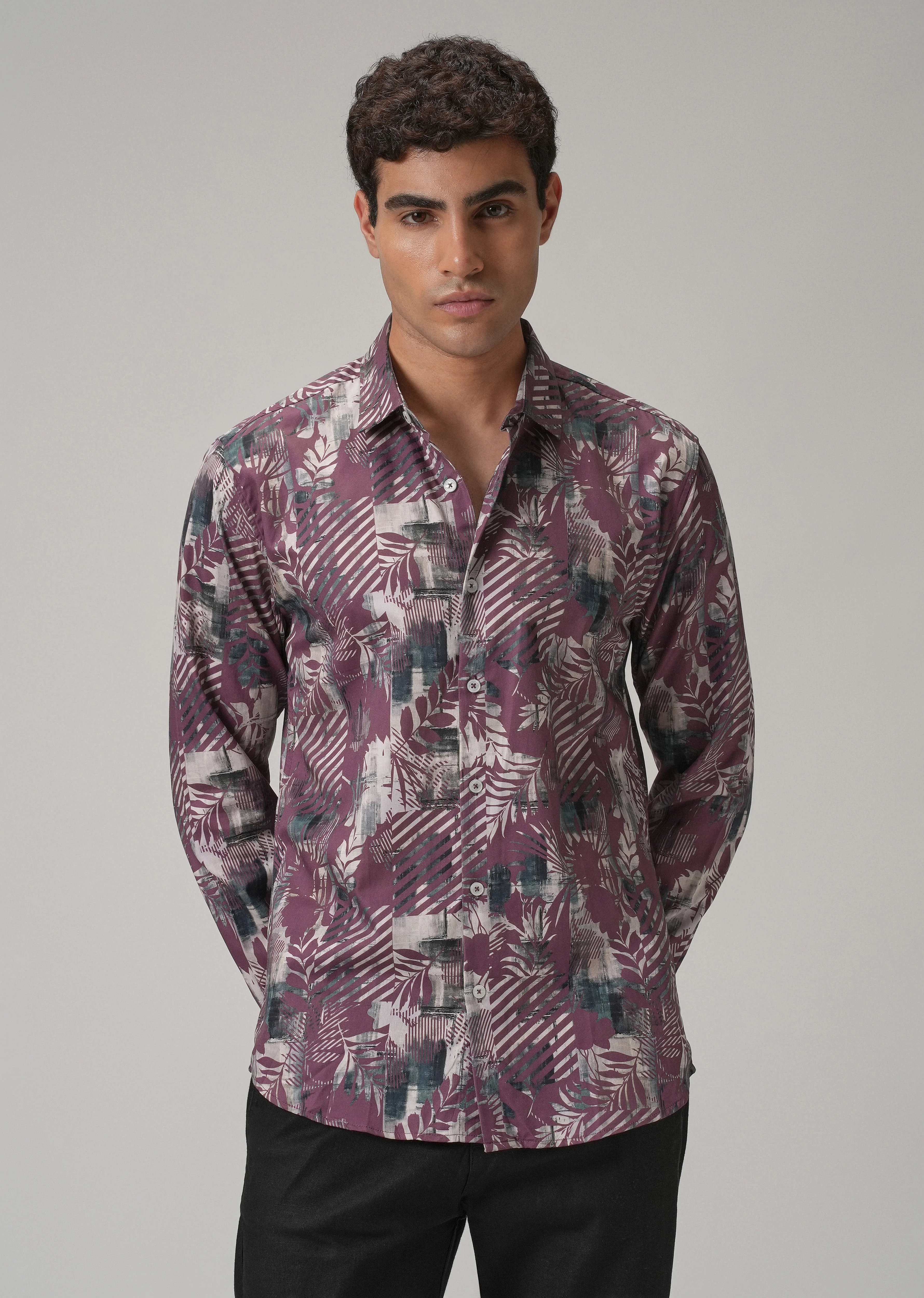 Twig Leaf Printed Shirt - Image 3