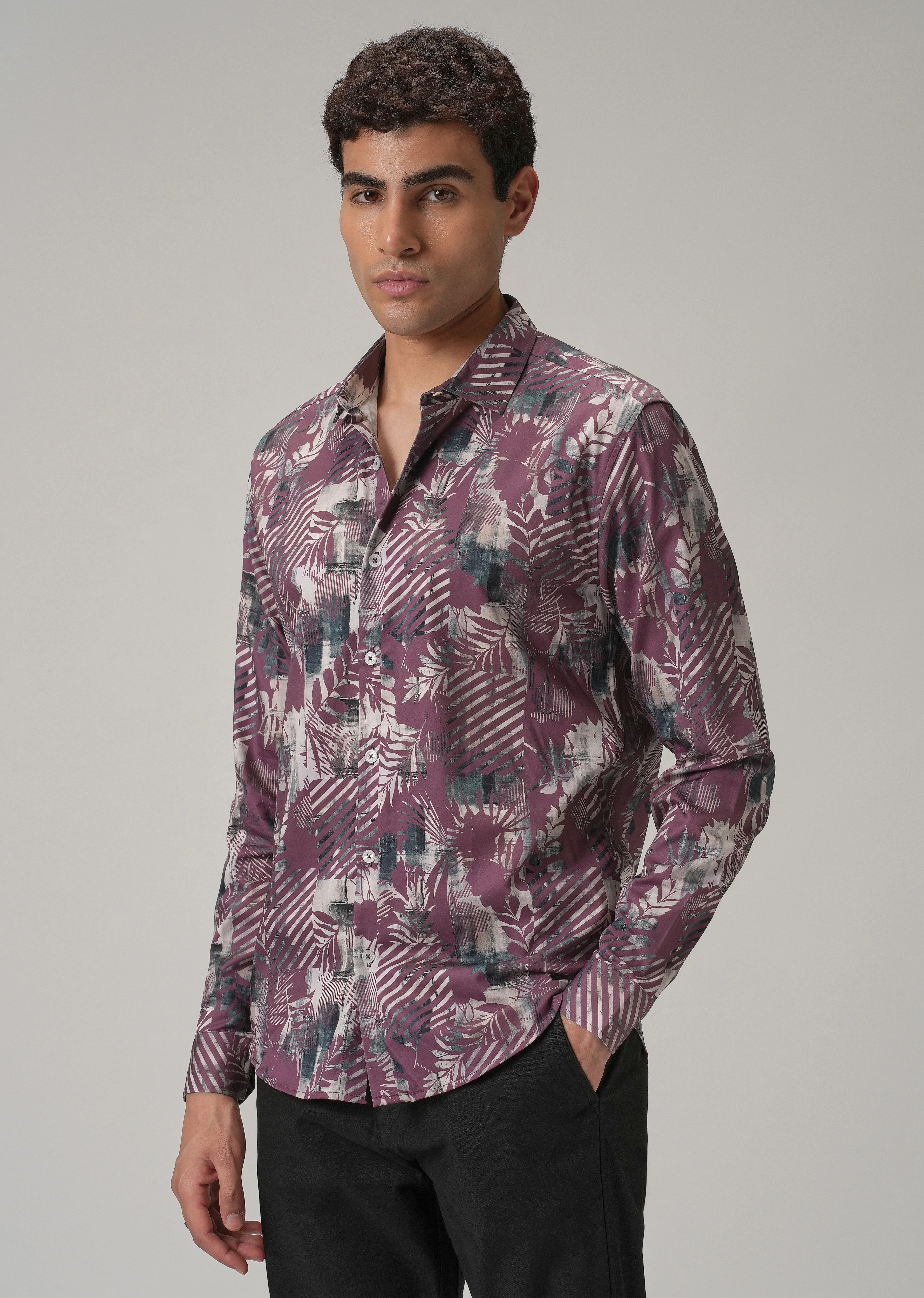 Twig Leaf Printed Shirt - Image 4