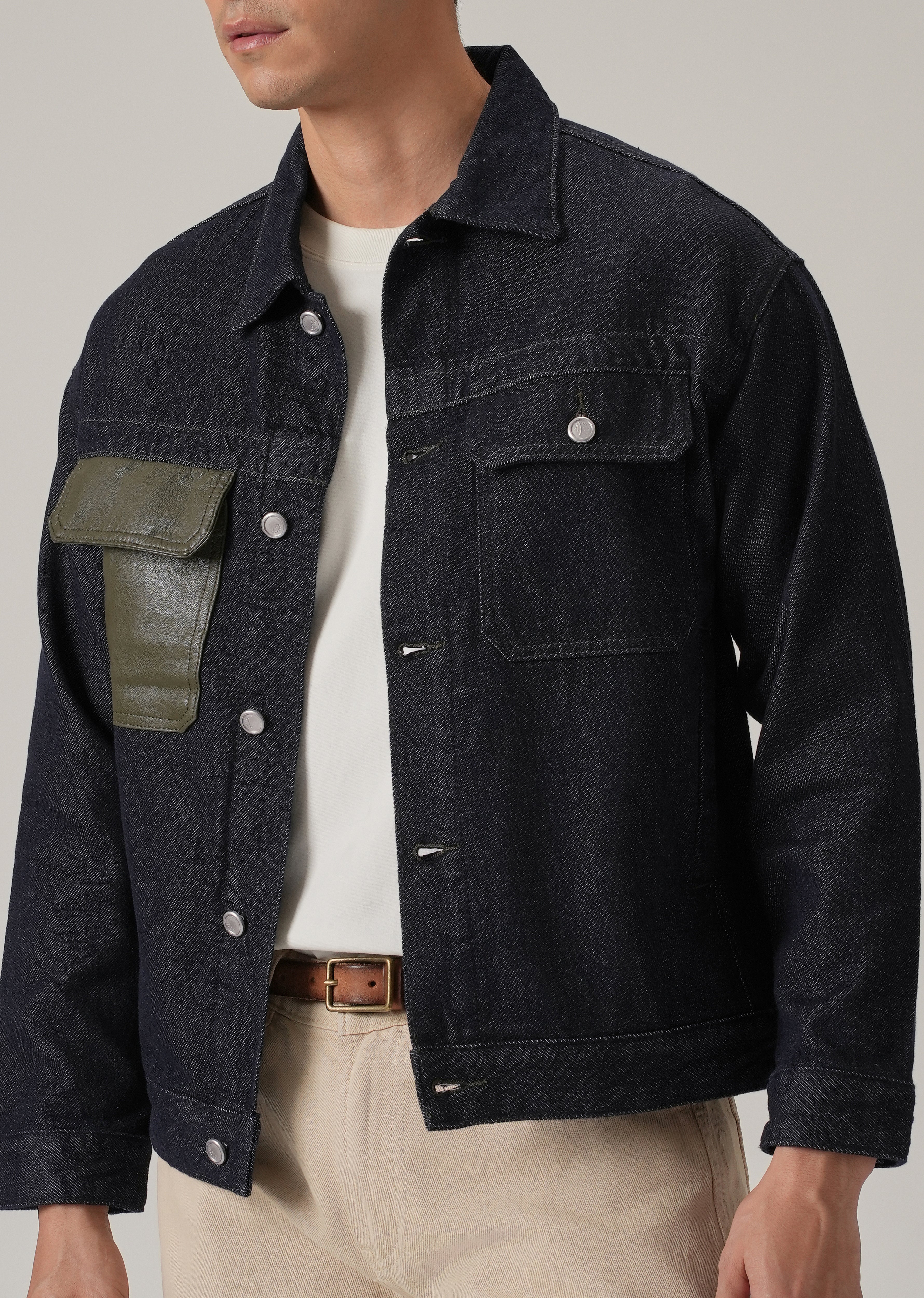 Utility Pocket Denim Jacket - Image 7