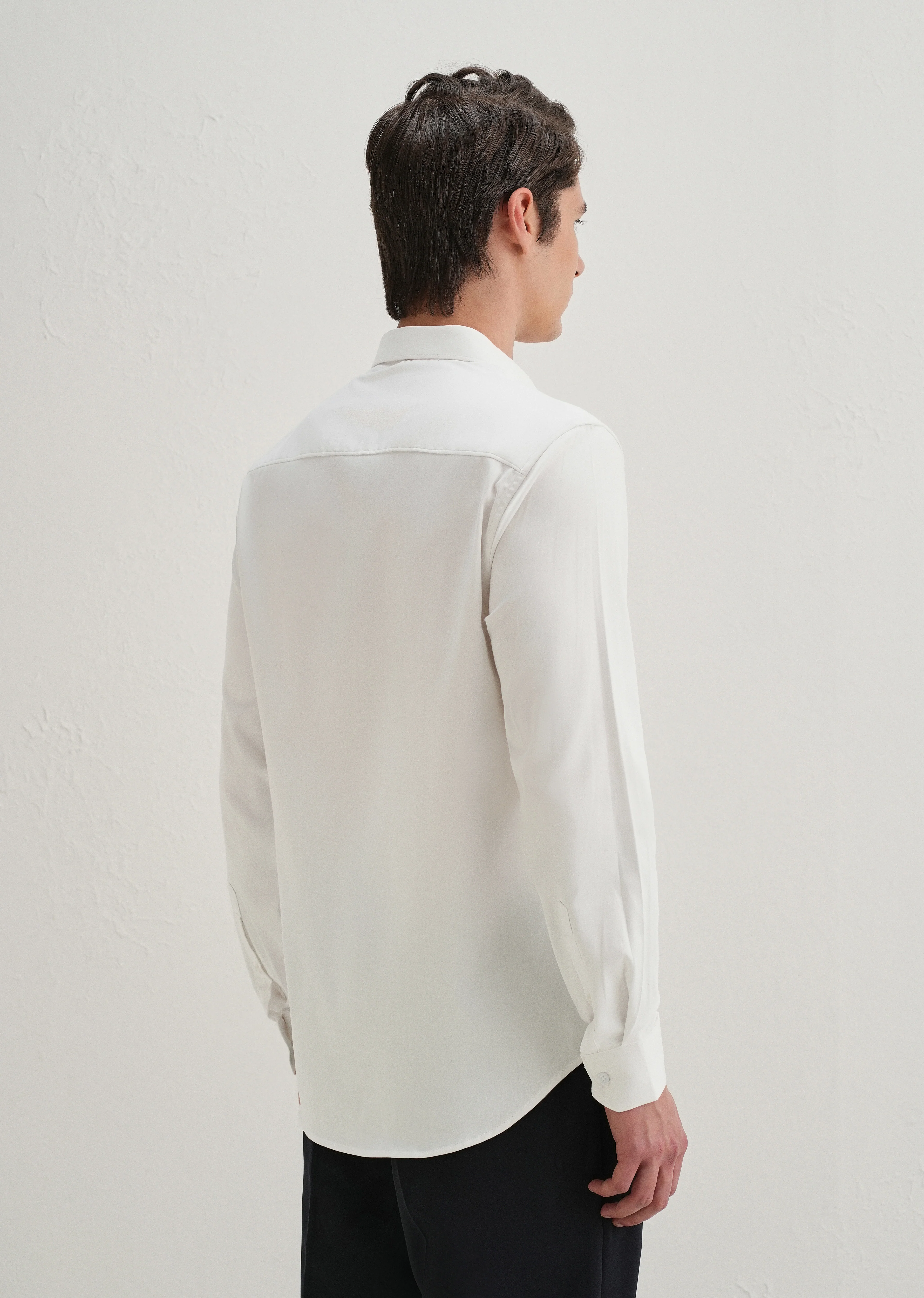 Valentine Heart Brooch White Designer Shirt - Image 2
