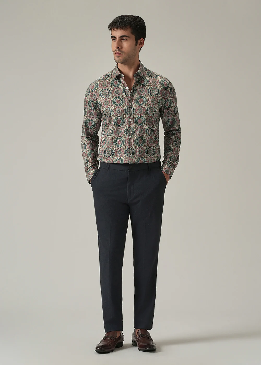 Vintage Pattern Print Shirt - Image 6