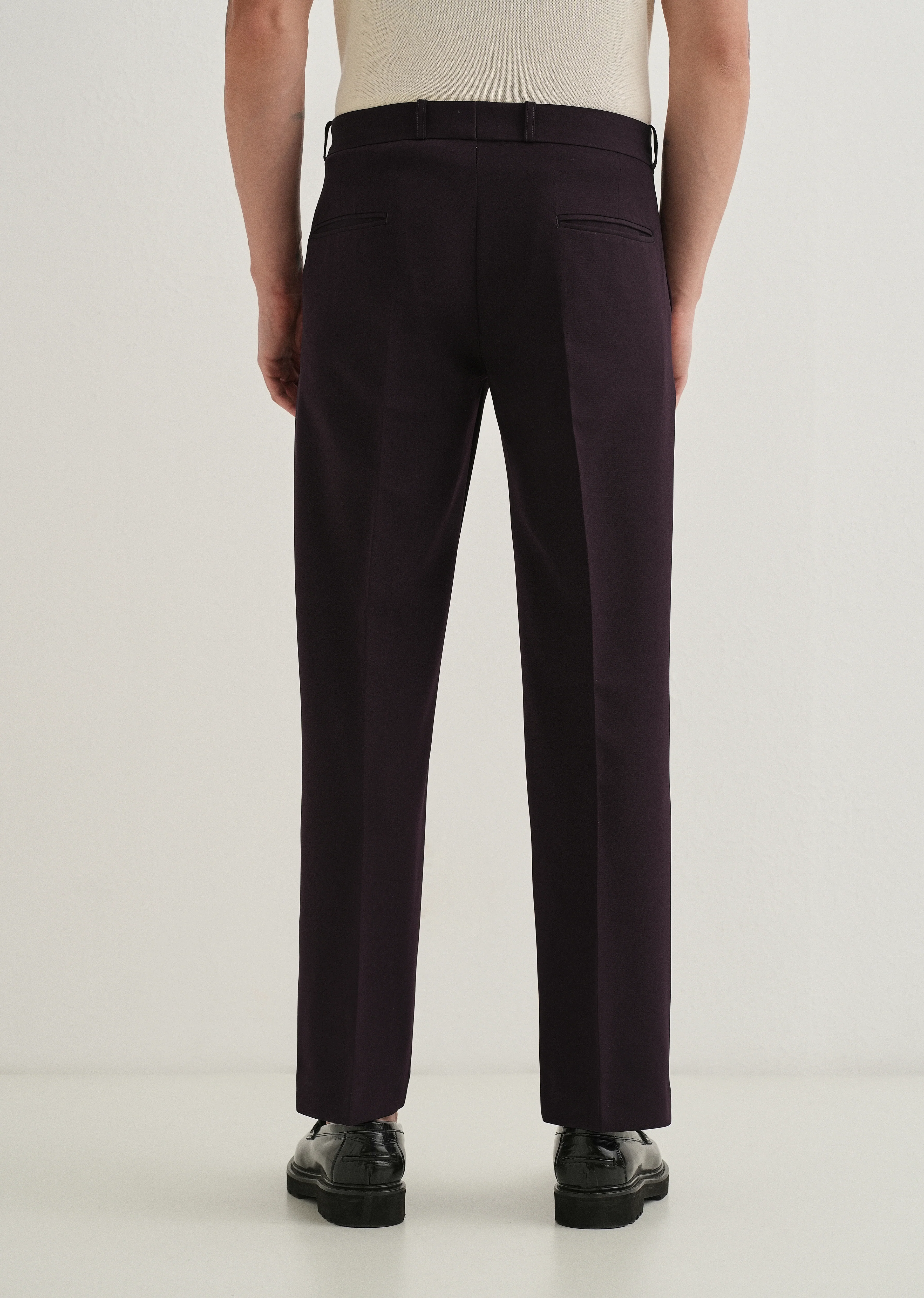Violet Button-Tab Pleat Trouser - Image 2