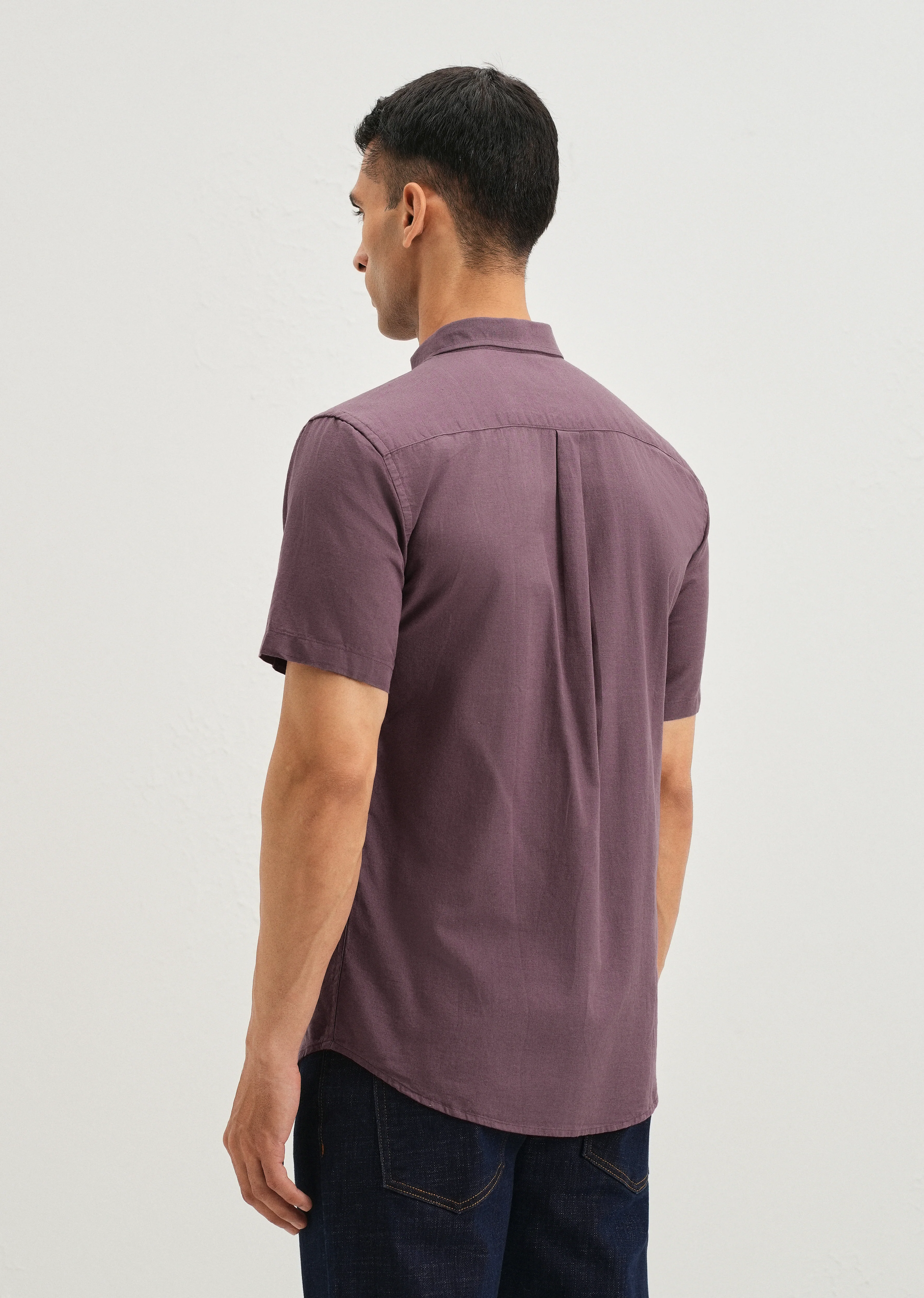 Violet Cotton Linen Shirt - Image 2