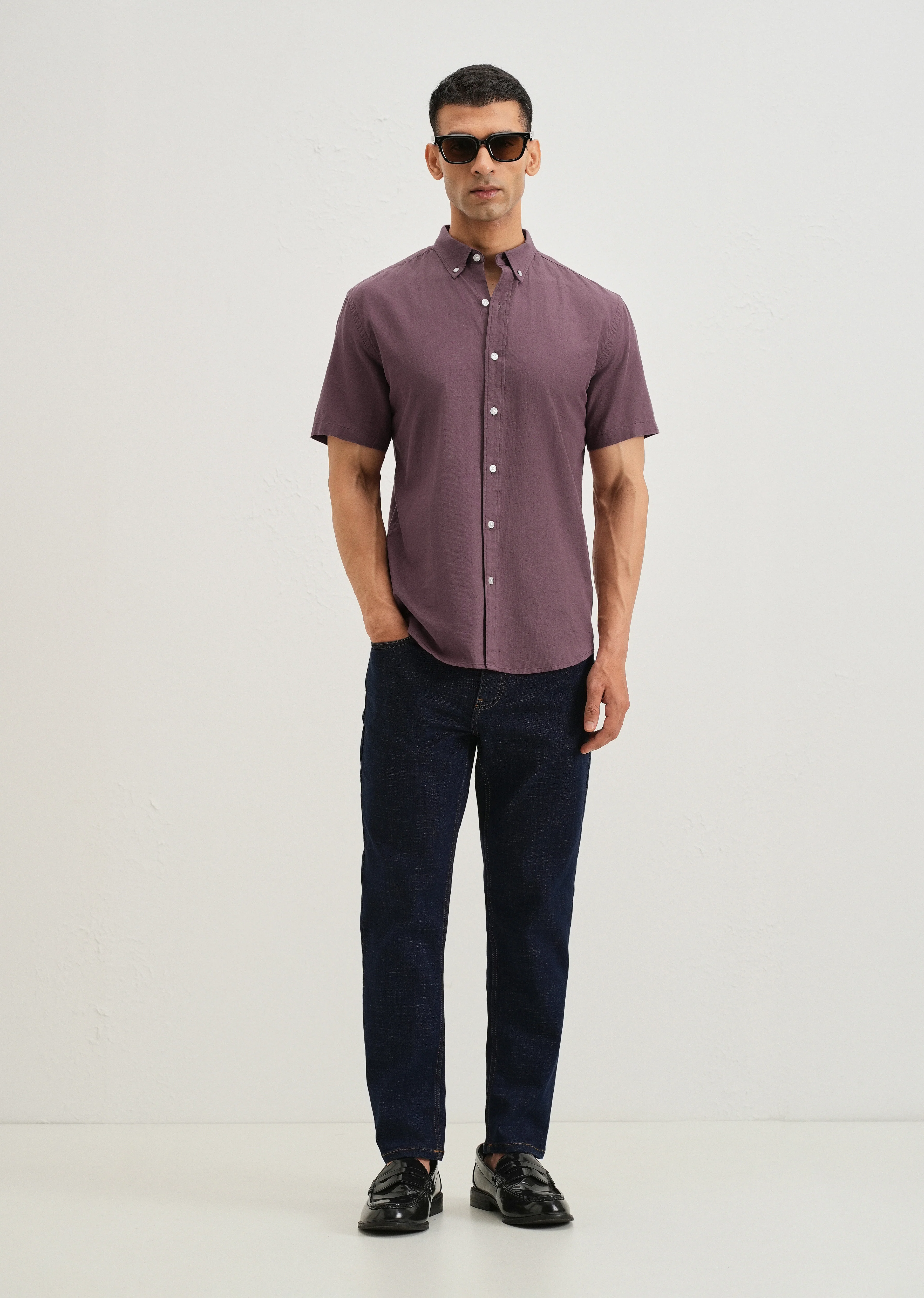 Violet Cotton Linen Shirt - Image 6