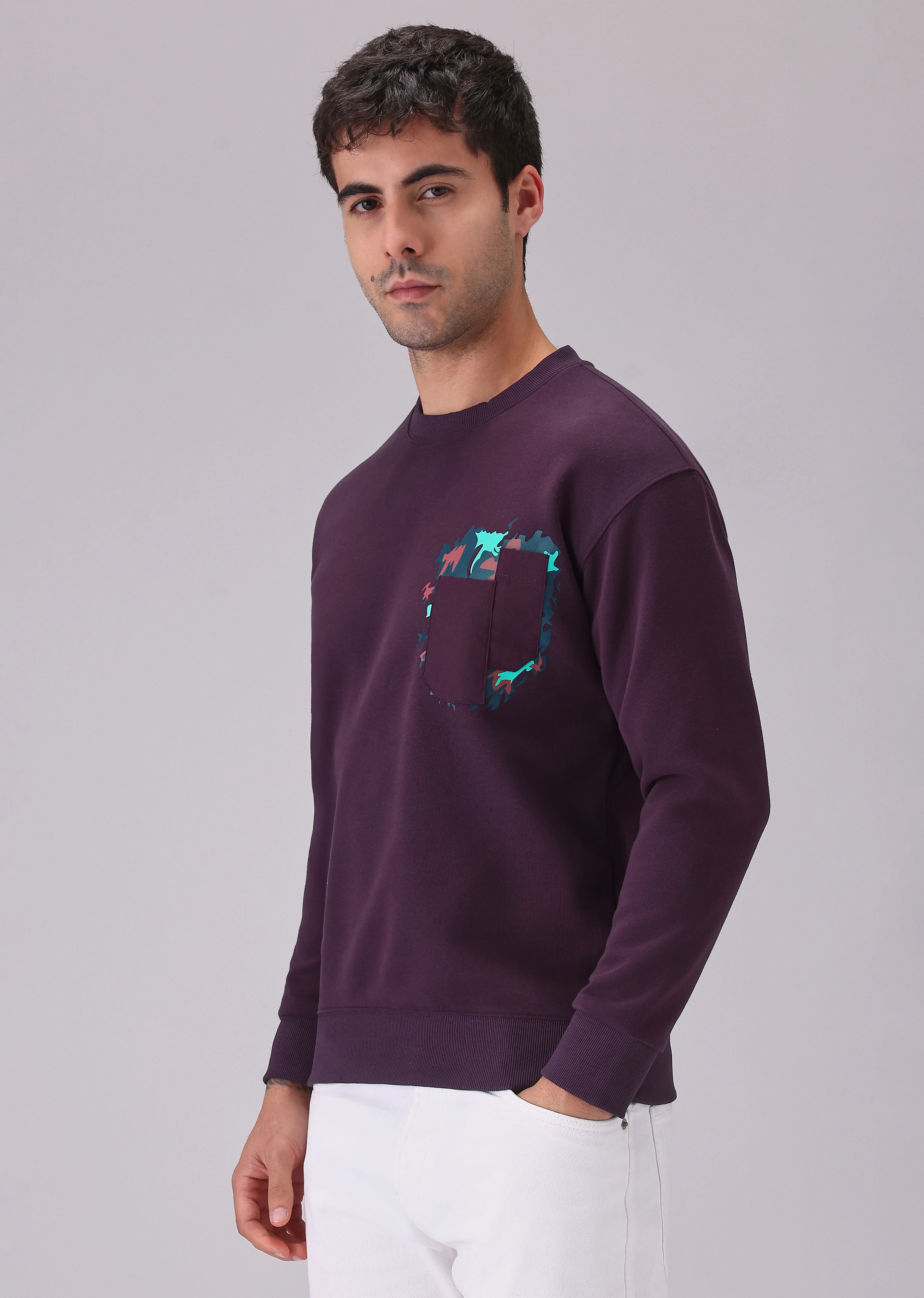 Violet Graphic Pocket Sweatshirt - Image 4